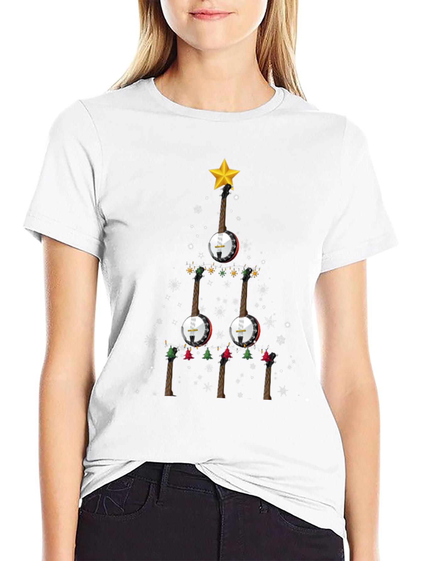Banjo Christmas Tree Graphic Tee