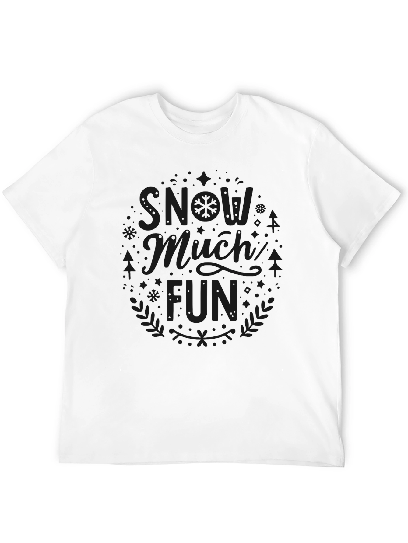 Snow Much Fun Black T-Shirt