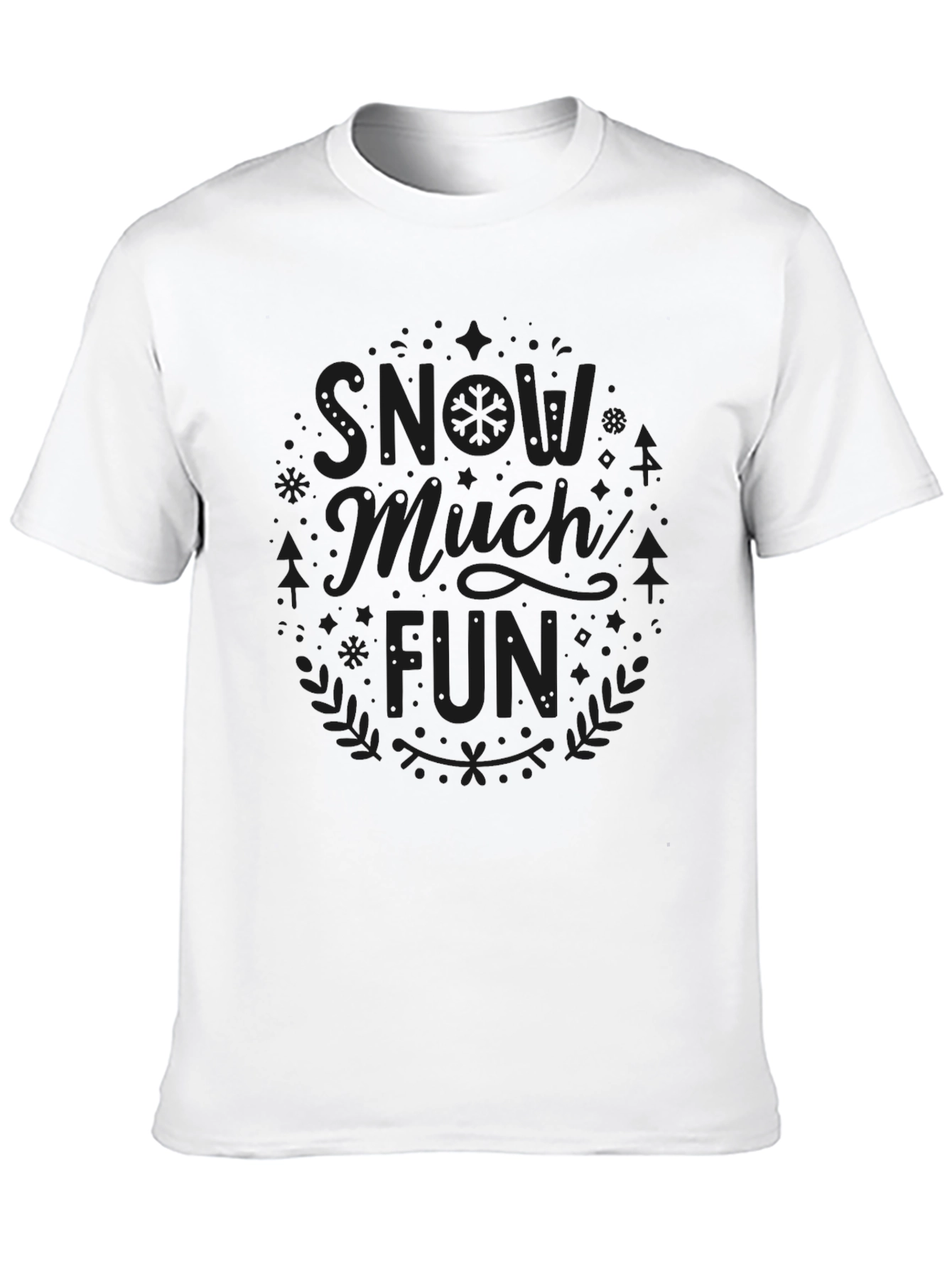 Snow Much Fun Black T-Shirt