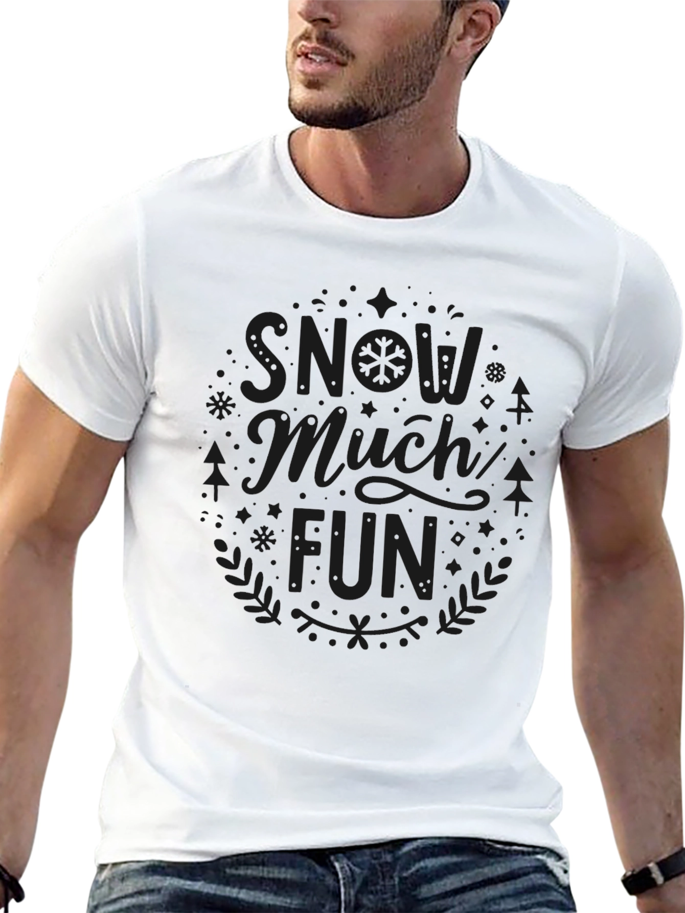 Snow Much Fun Black T-Shirt