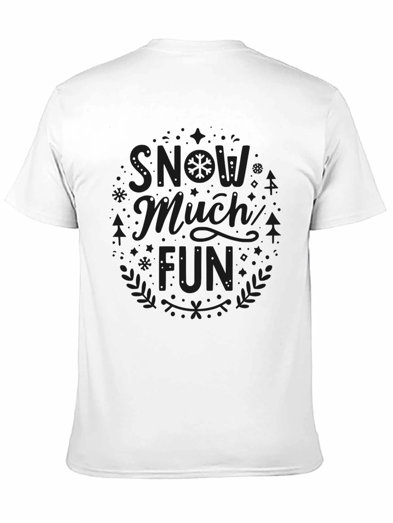 Snow Much Fun Black T-Shirt