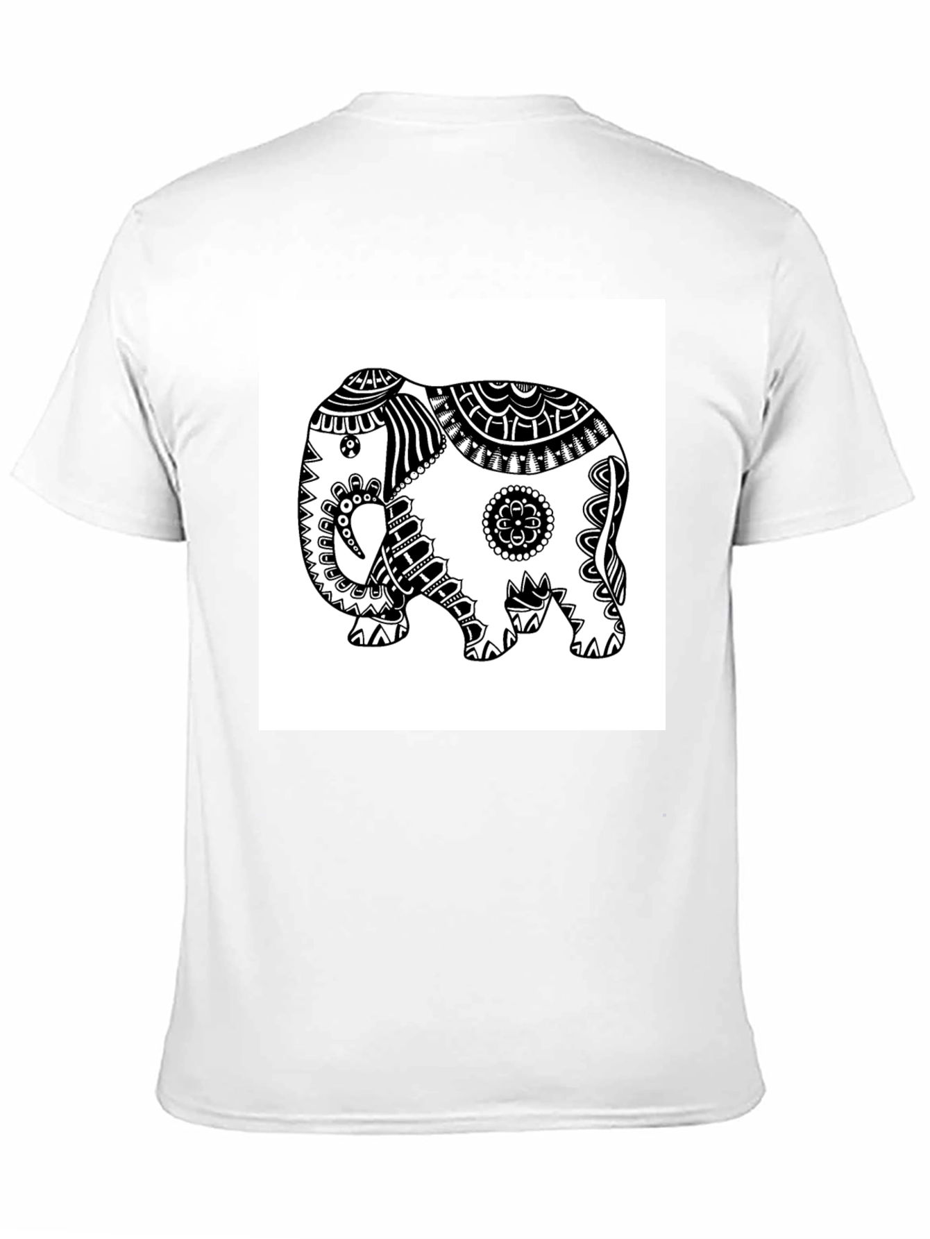 Elephant Graphic Tee - Black Casual T-Shirt