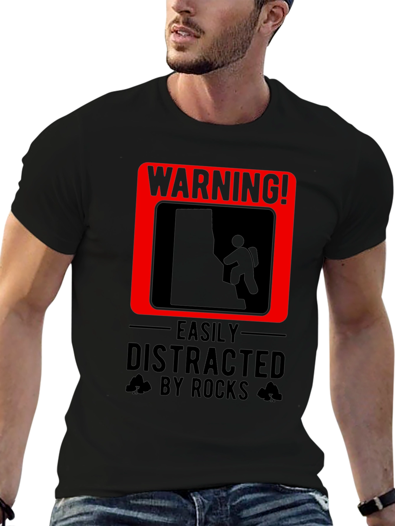Warning! Easily Distracted By Rocks T-Shirt