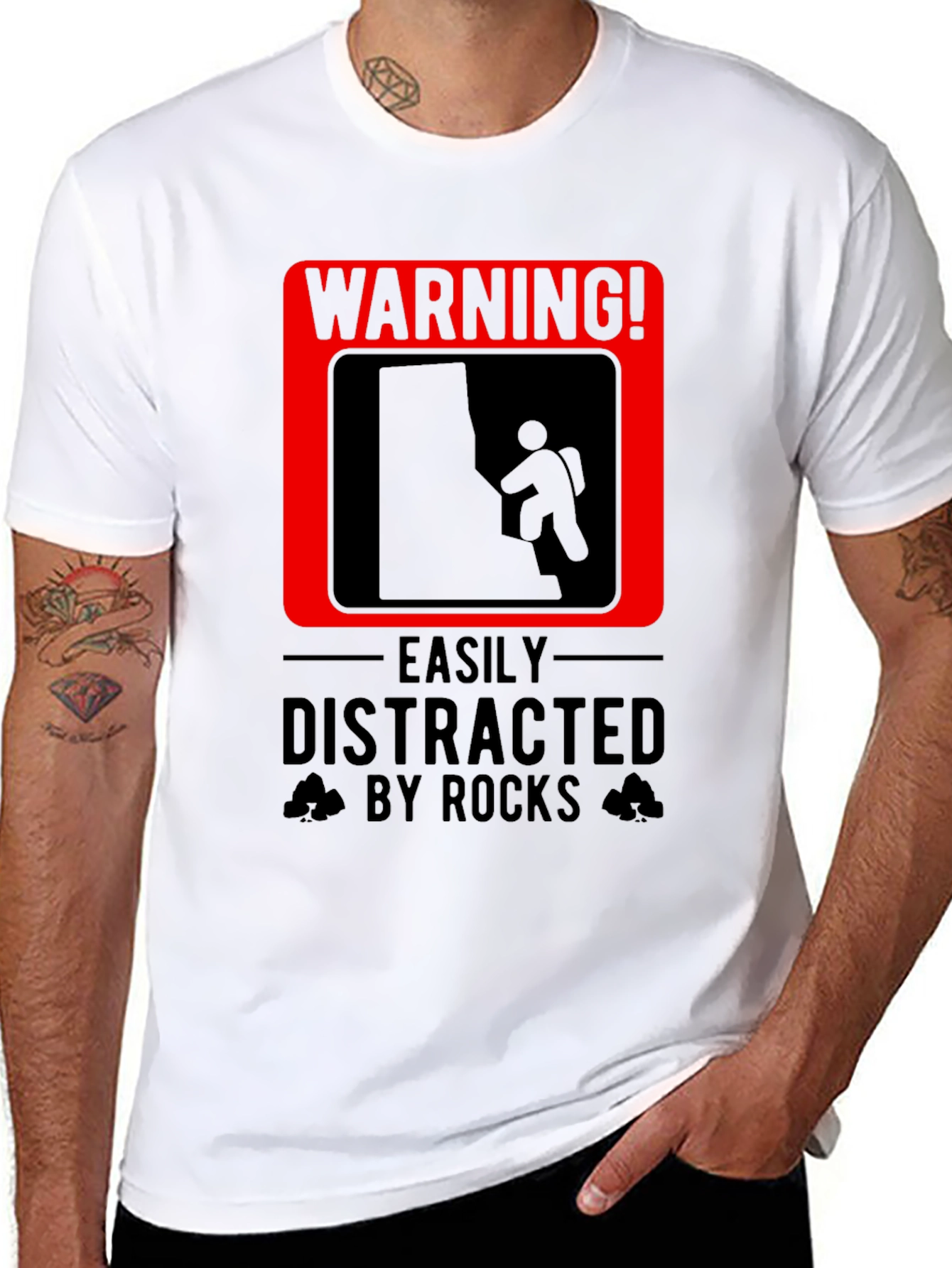 Warning! Easily Distracted By Rocks T-Shirt