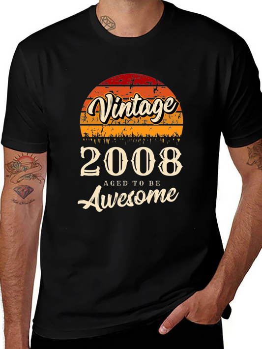 Vintage 2008 Aged to Be Awesome Graphic T-Shirt