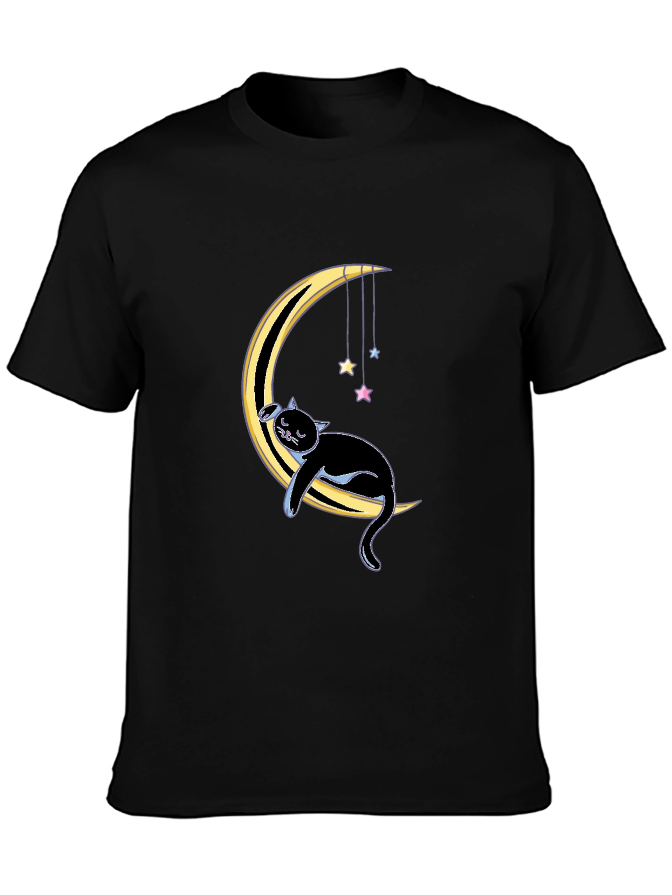 Cat on Moon Graphic Tee
