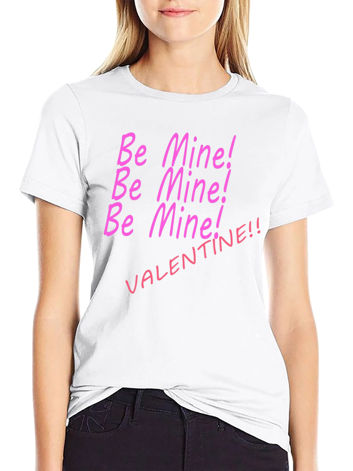Be Mine Valentine T-Shirt - Black Cotton Tee