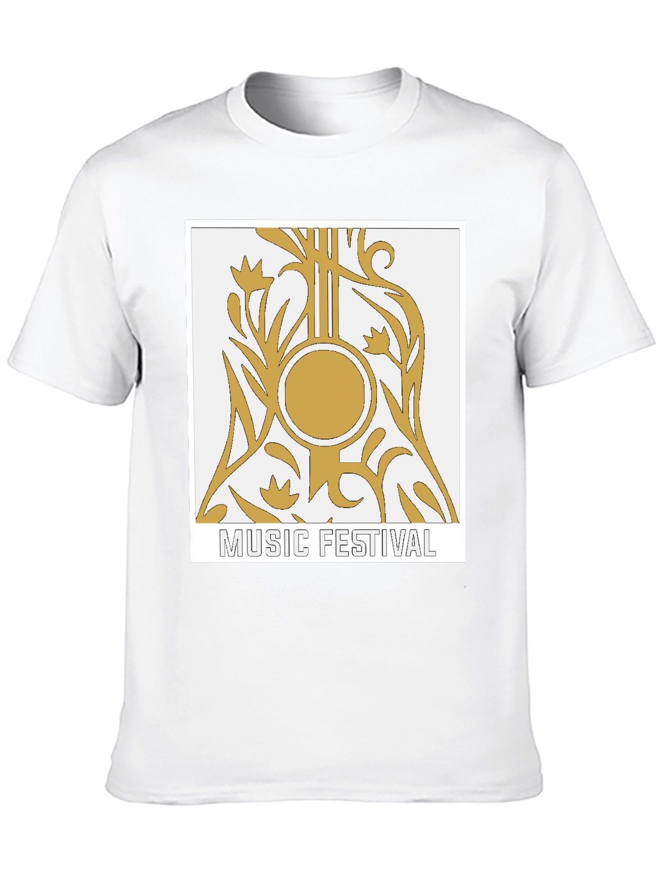 Music Festival Graphic Tee - Black Cotton T-Shirt