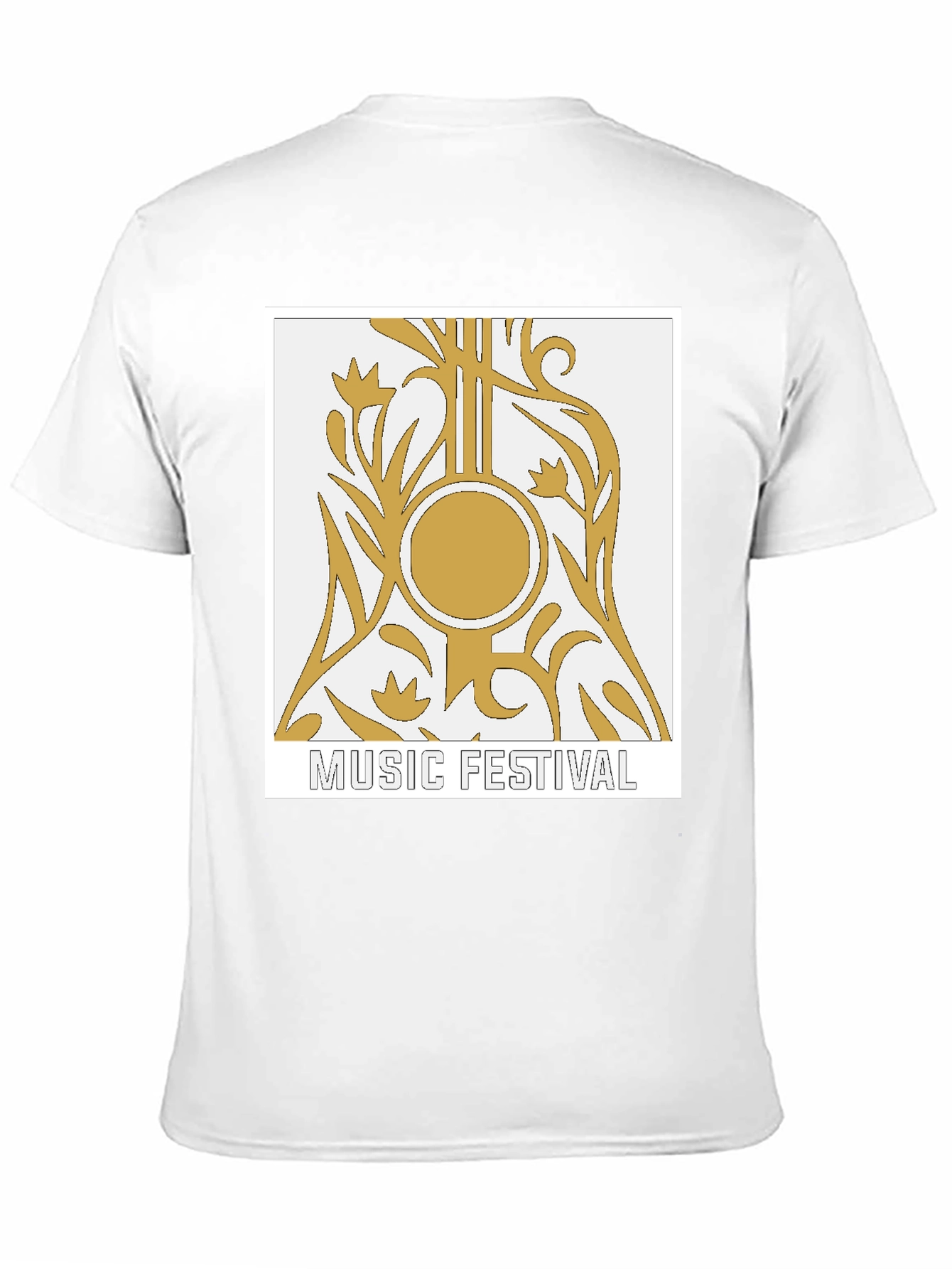 Music Festival Graphic Tee - Black Cotton T-Shirt