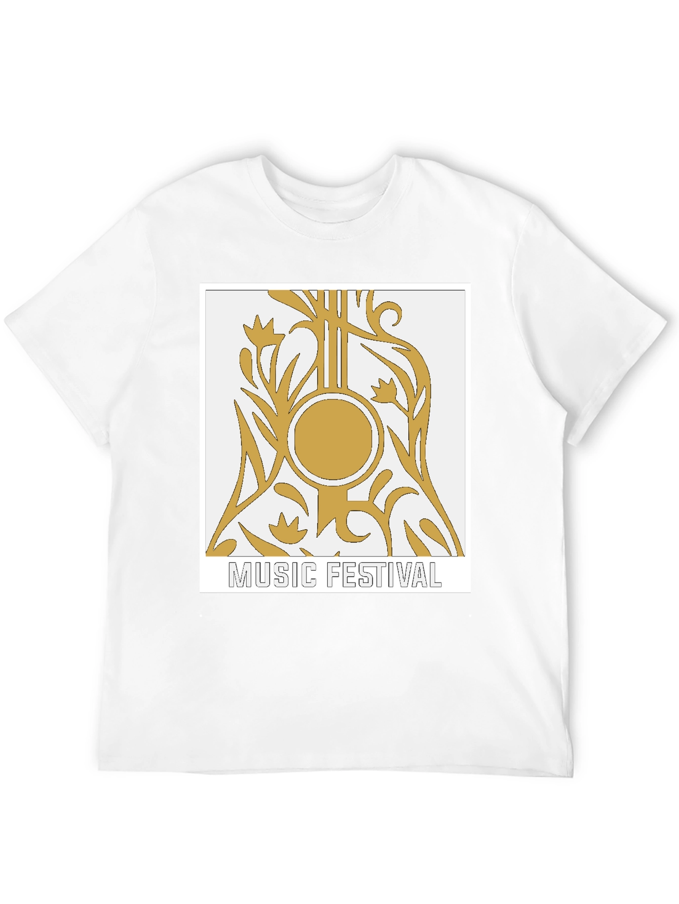 Music Festival Graphic Tee - Black Cotton T-Shirt