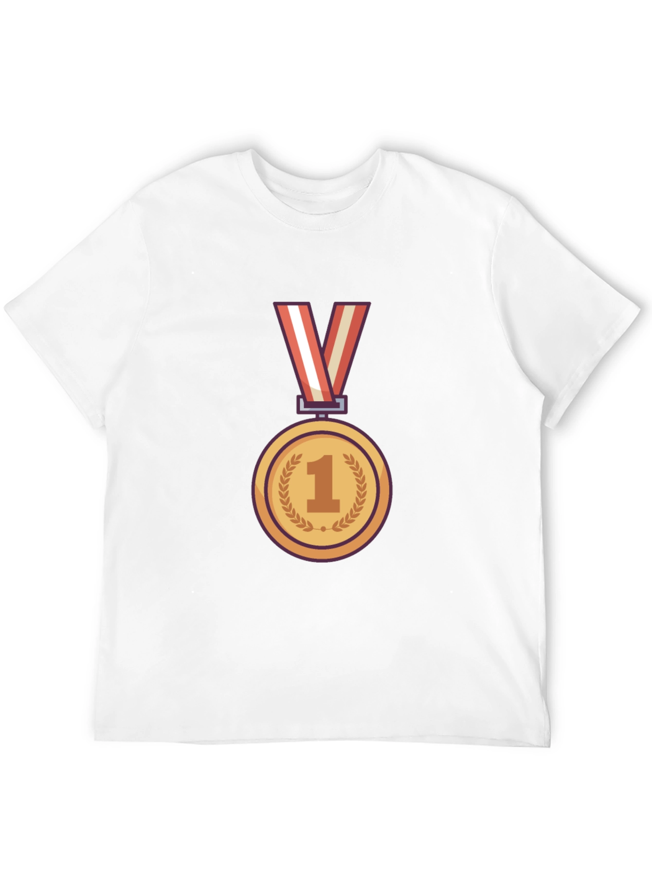 Champion T-Shirt with Gold Medal Graphic