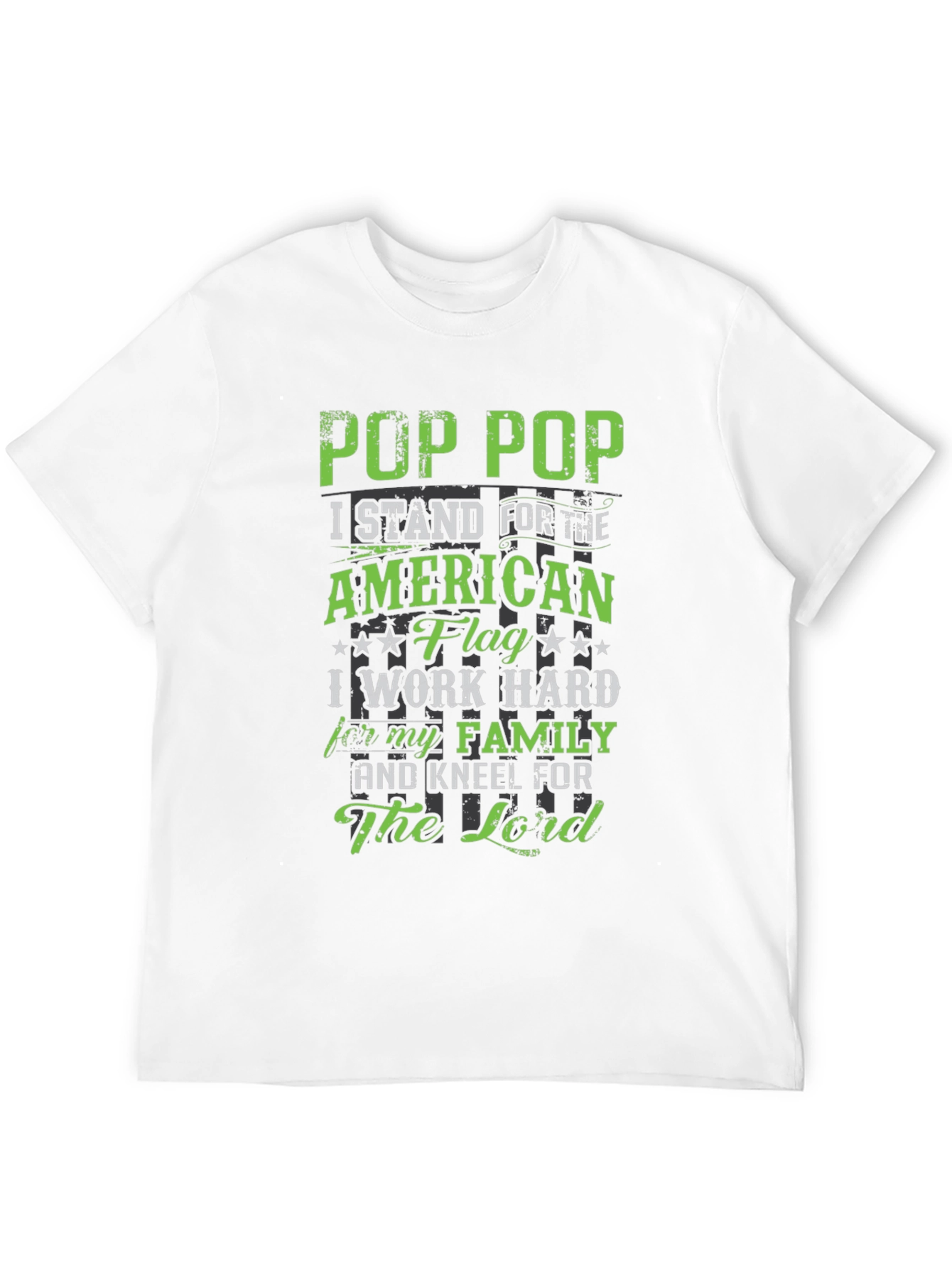Pop Pop American Flag Graphic Tee