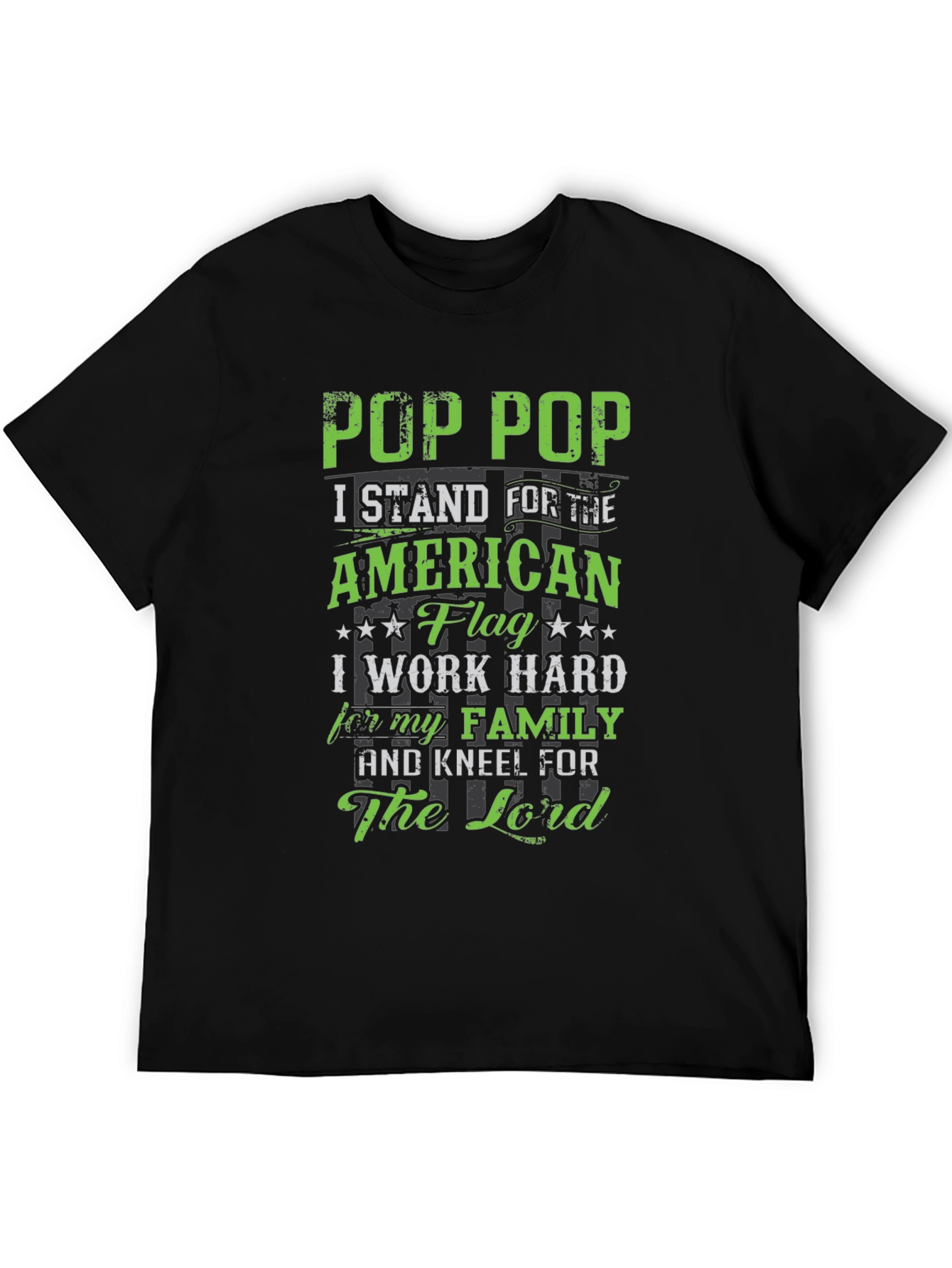 Pop Pop American Flag Graphic Tee