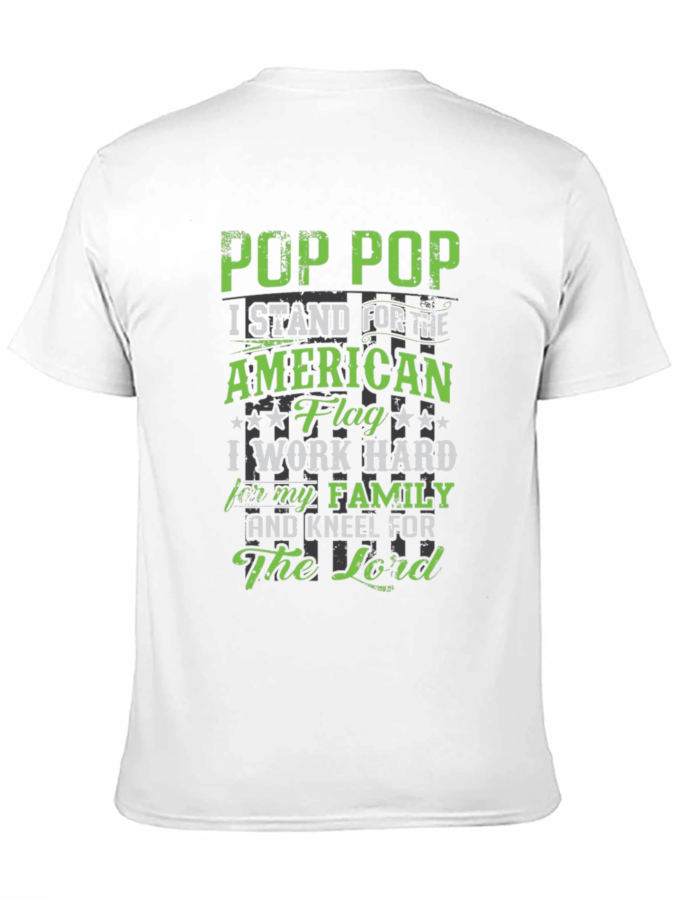 Pop Pop American Flag Graphic Tee