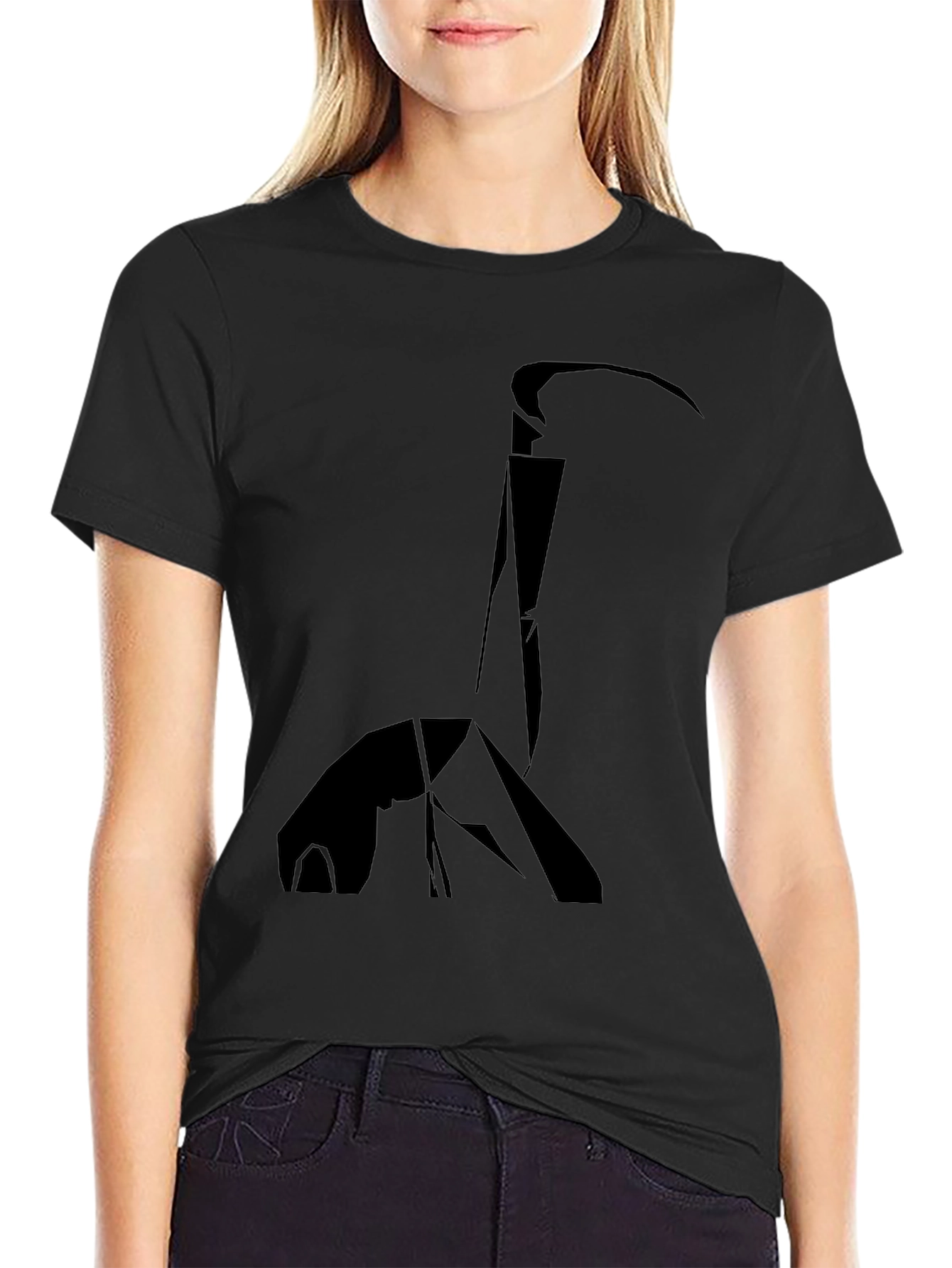 Abstract Grim Reaper Black T-Shirt