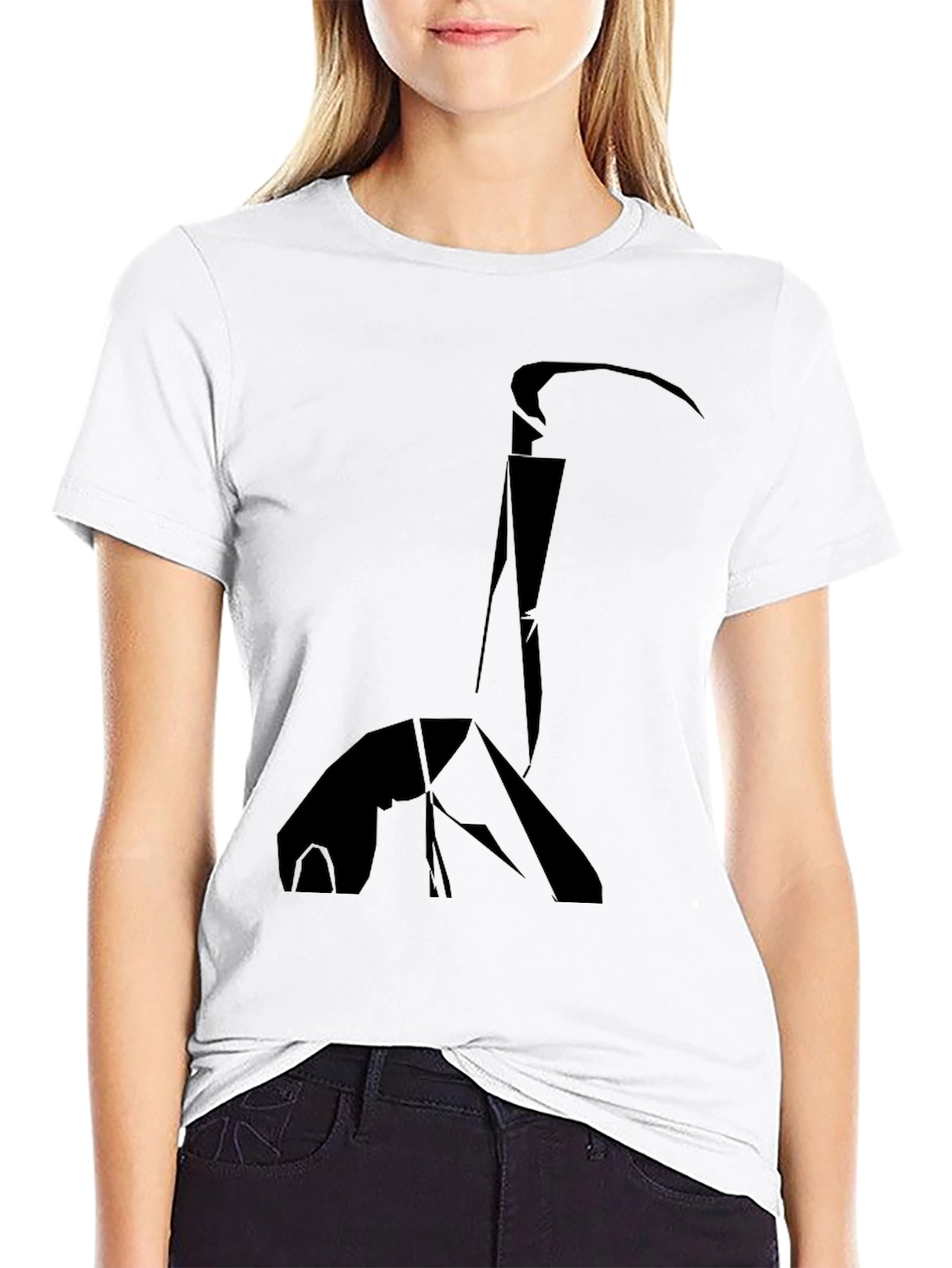 Abstract Grim Reaper Black T-Shirt