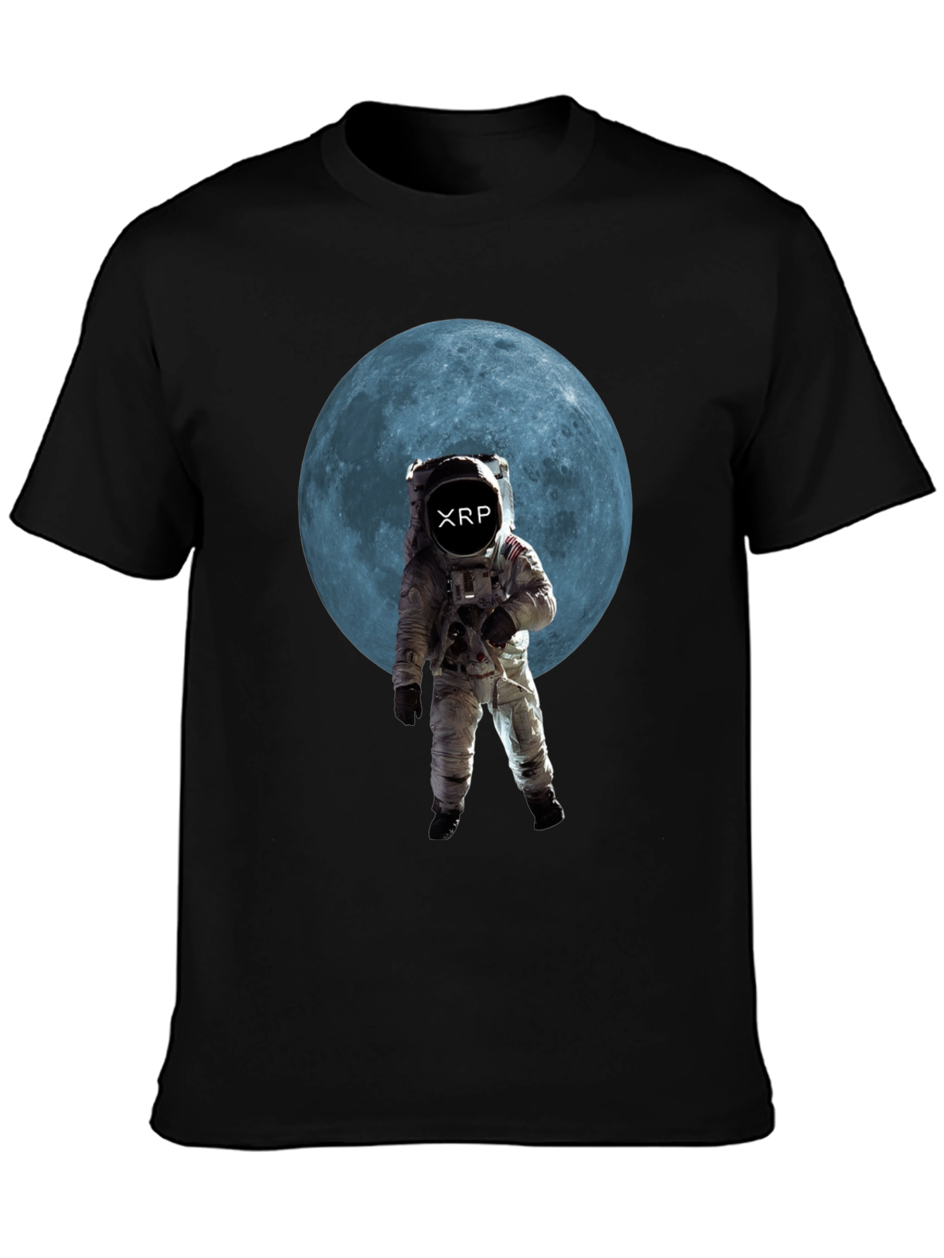 XRP Crypto Astronaut T-Shirt - Black