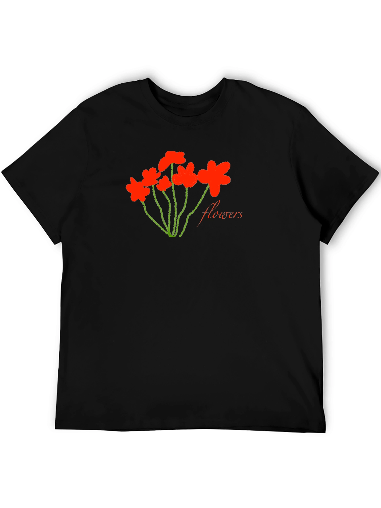 Flowers Graphic Tee - Soft Cotton Blend