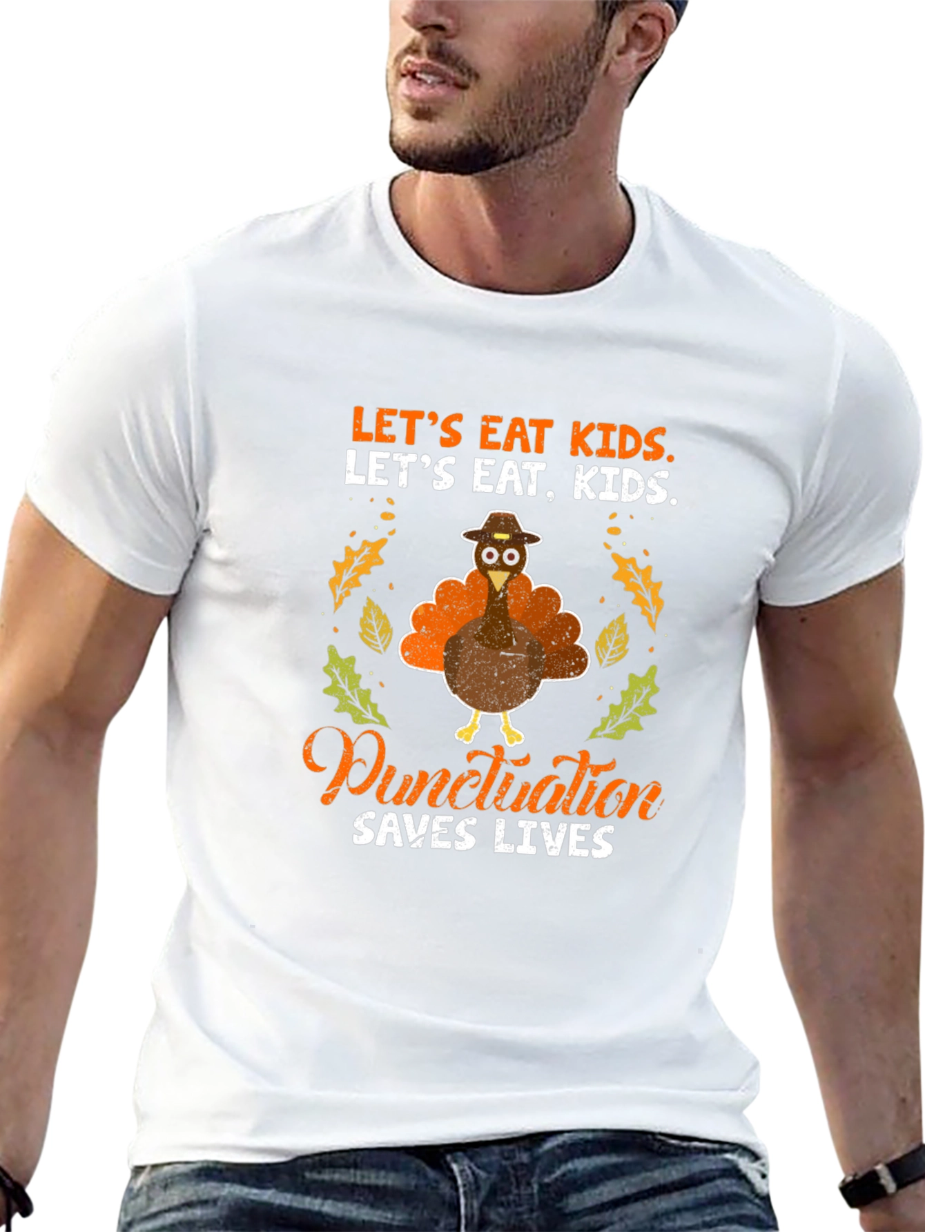 Punctuation Saves Lives Thanksgiving T-Shirt