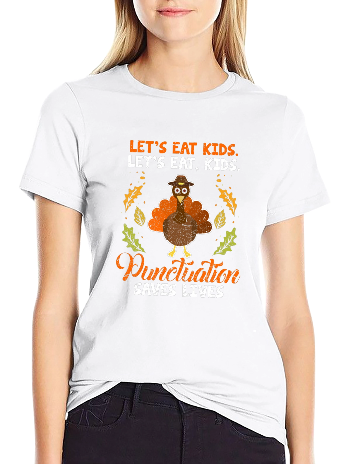 Punctuation Saves Lives Thanksgiving T-Shirt