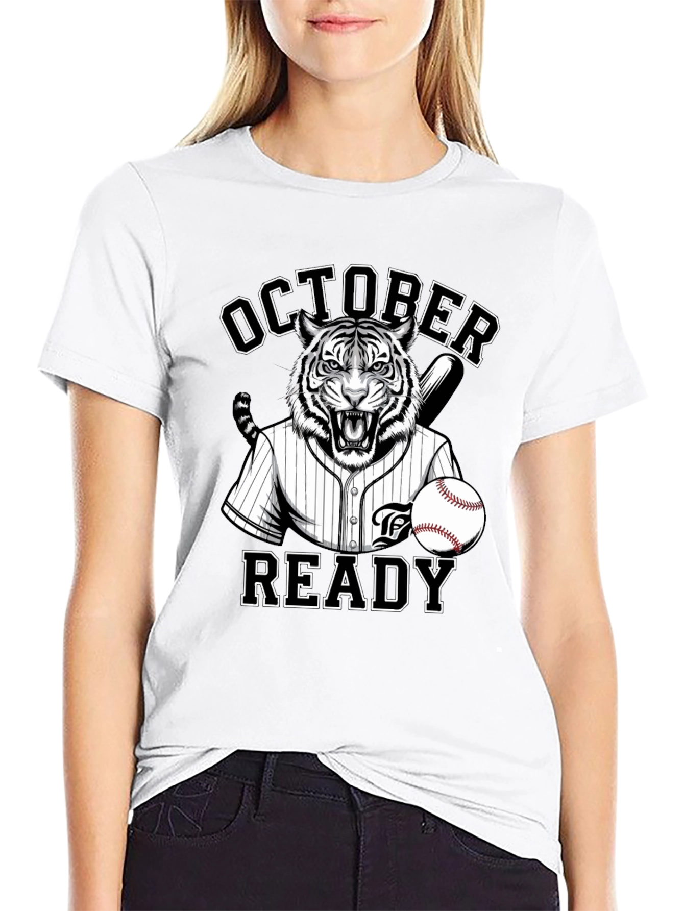 October Ready Baseball Tiger T-Shirt