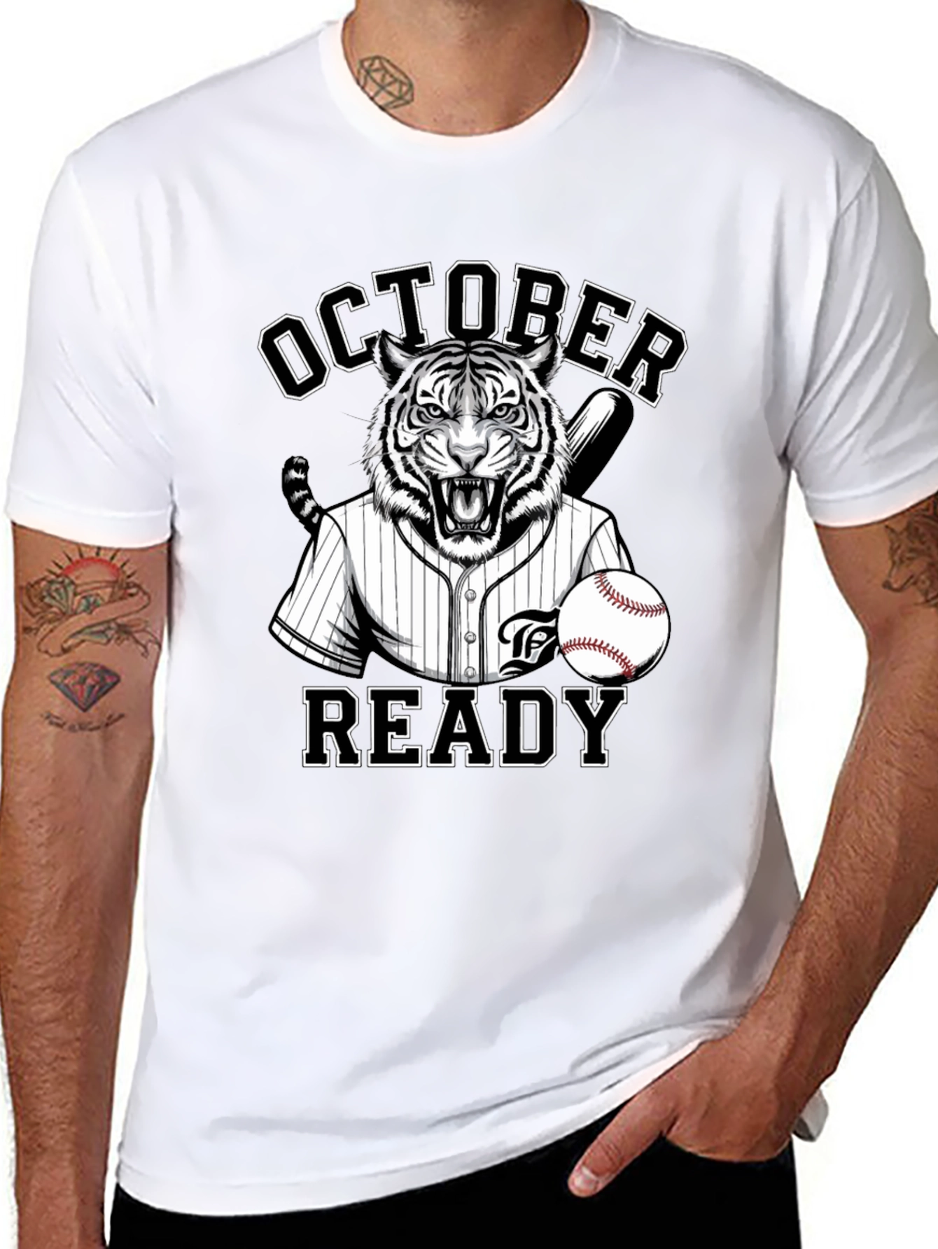 October Ready Baseball Tiger T-Shirt