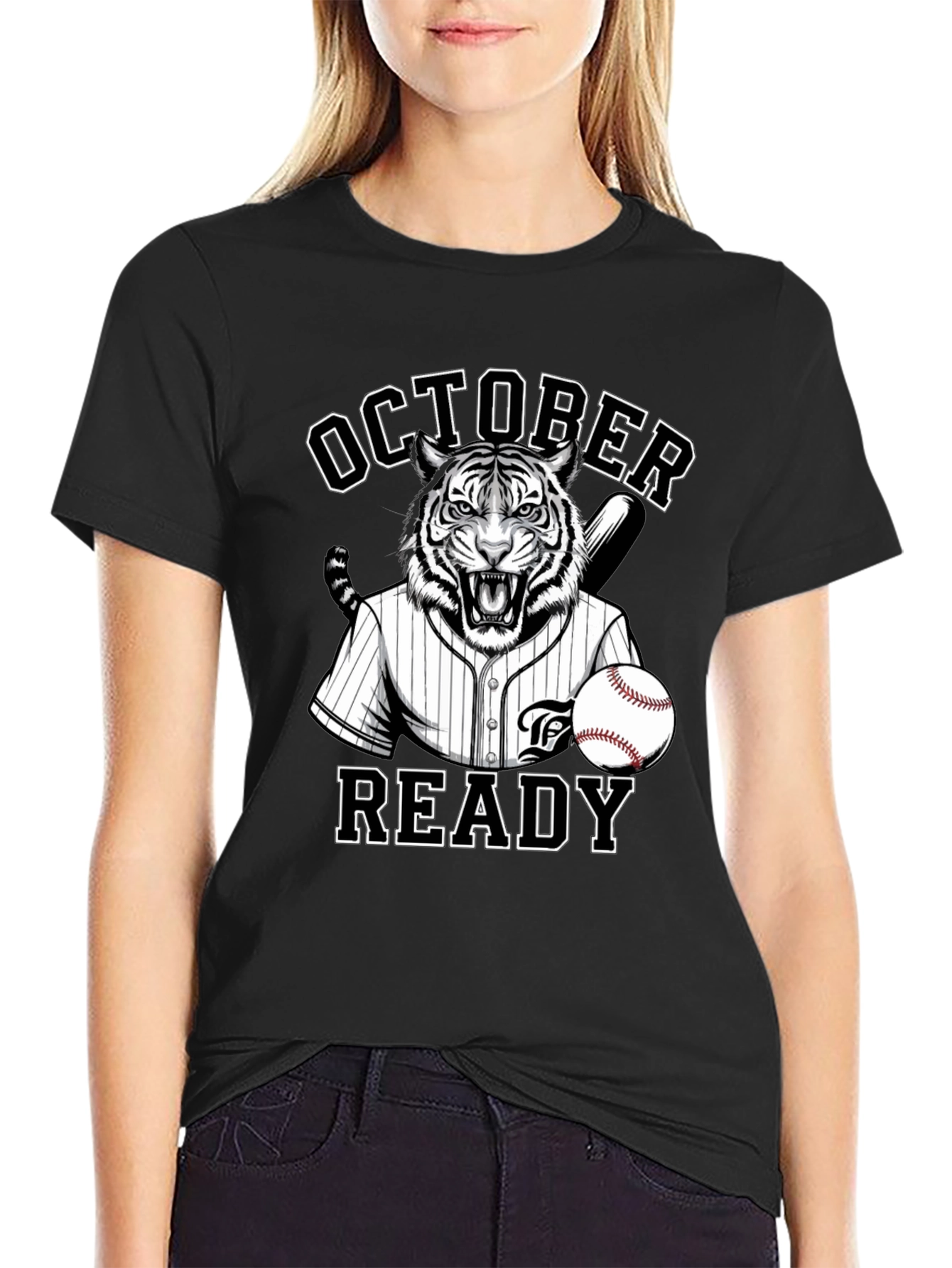 October Ready Baseball Tiger T-Shirt