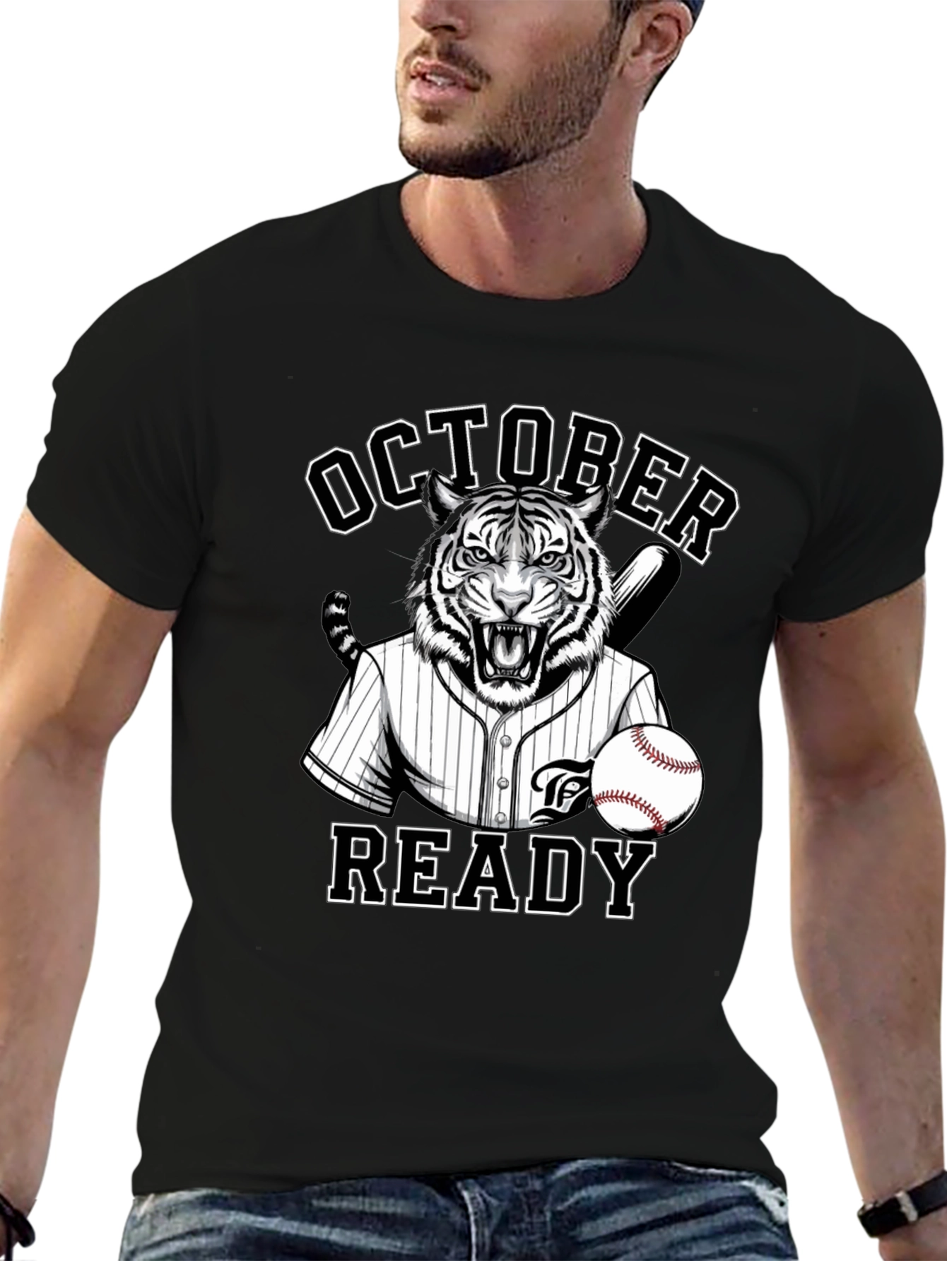October Ready Baseball Tiger T-Shirt