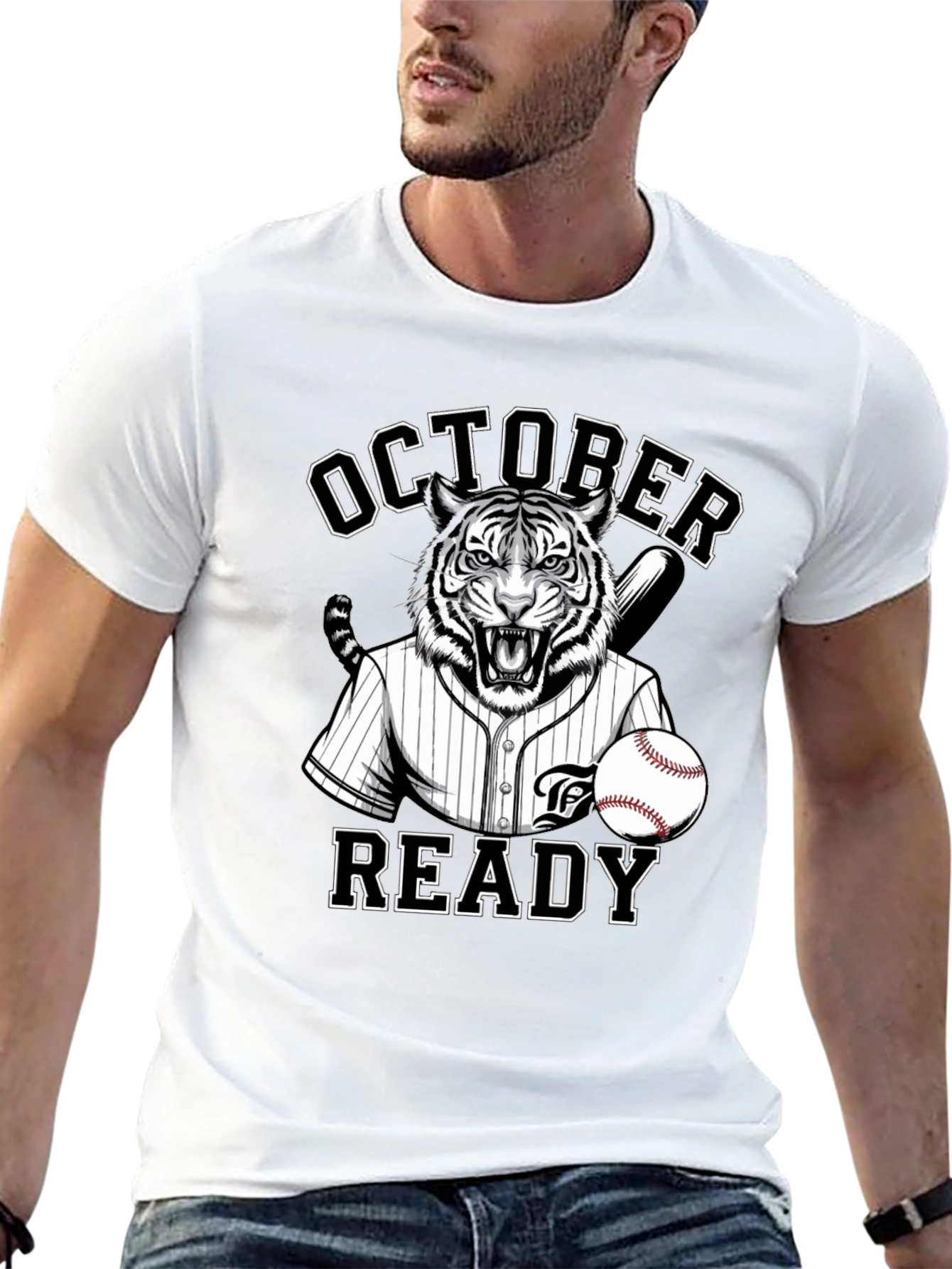 October Ready Baseball Tiger T-Shirt