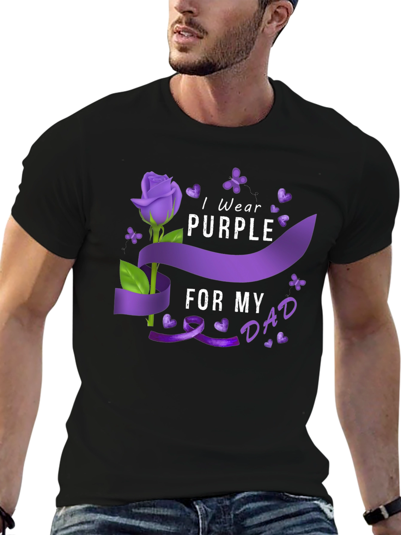 I Wear Purple for My Dad T-Shirt