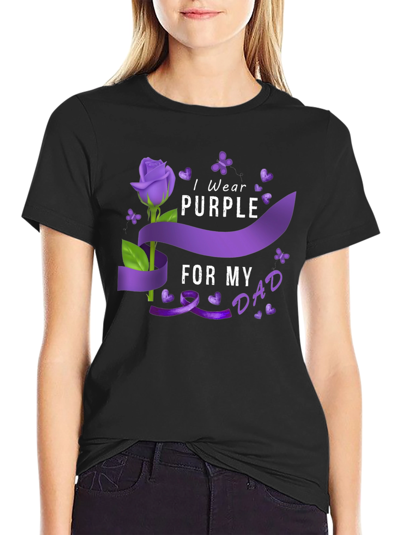 I Wear Purple for My Dad T-Shirt