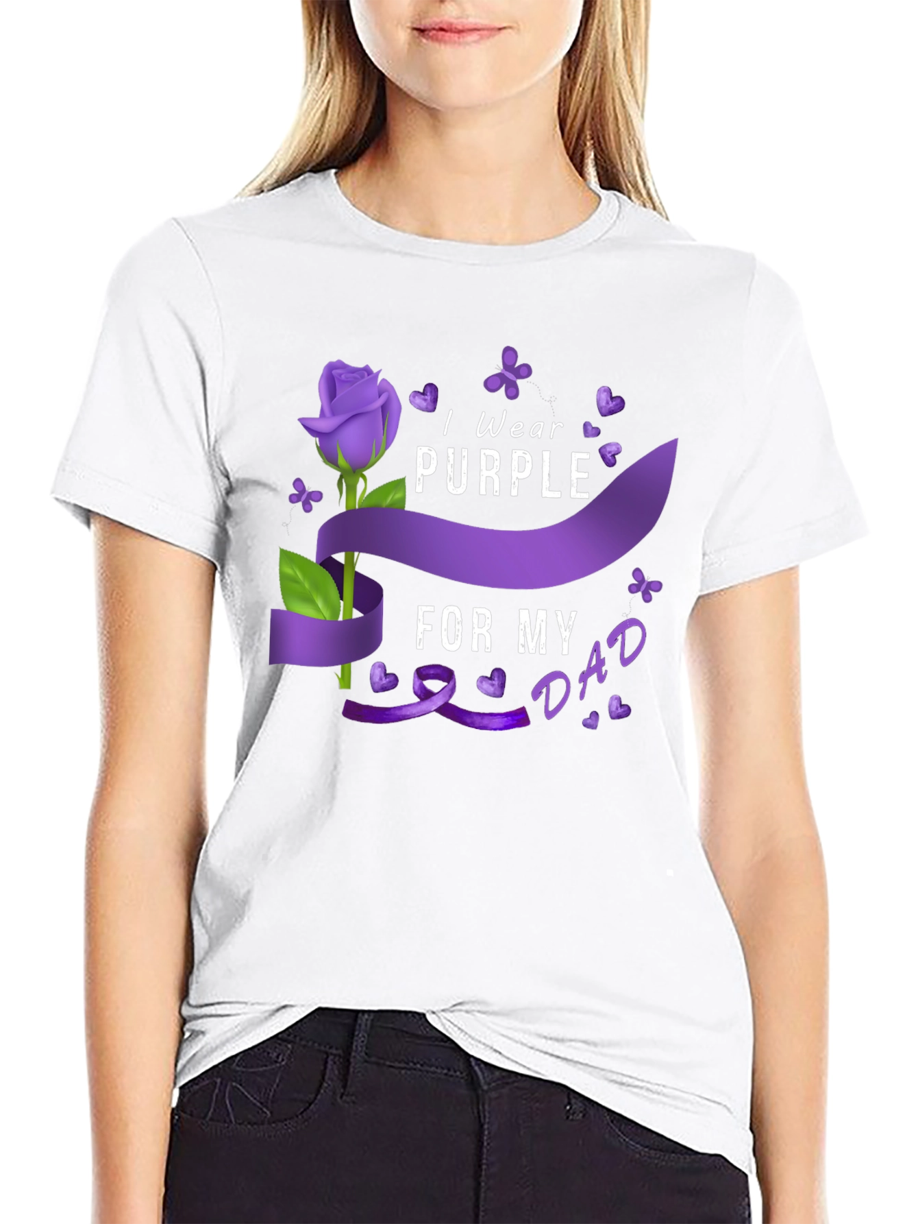 I Wear Purple for My Dad T-Shirt