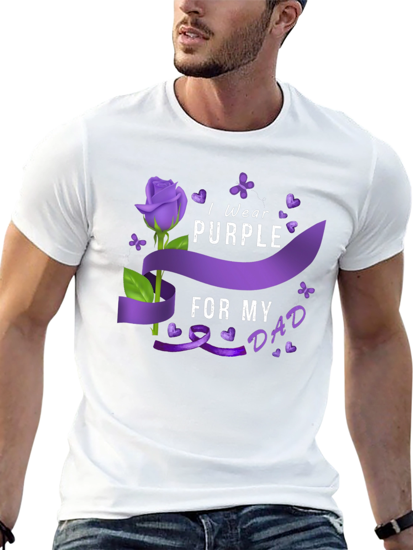 I Wear Purple for My Dad T-Shirt