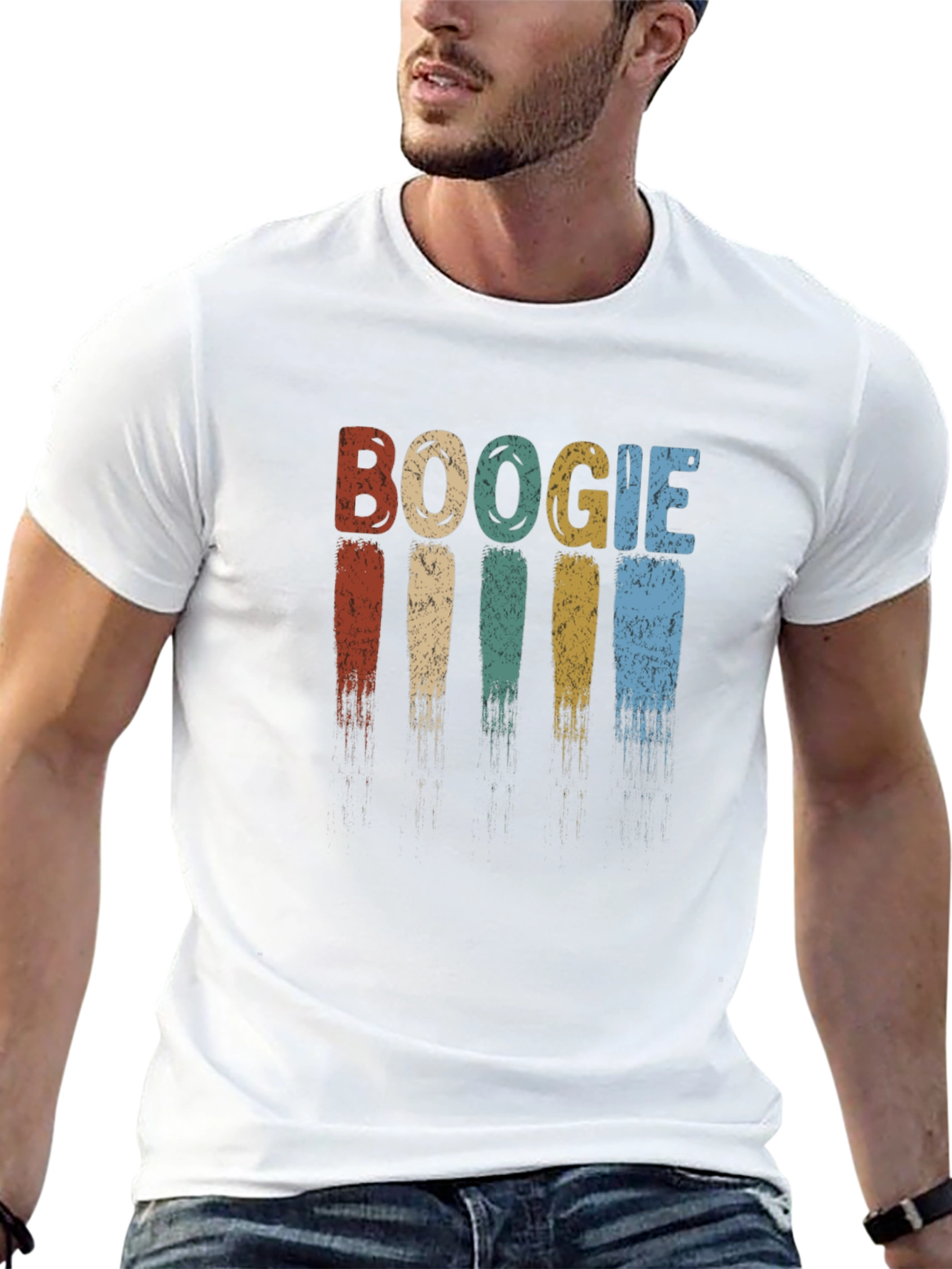 Boogie Retro Style Graphic Tee - Black