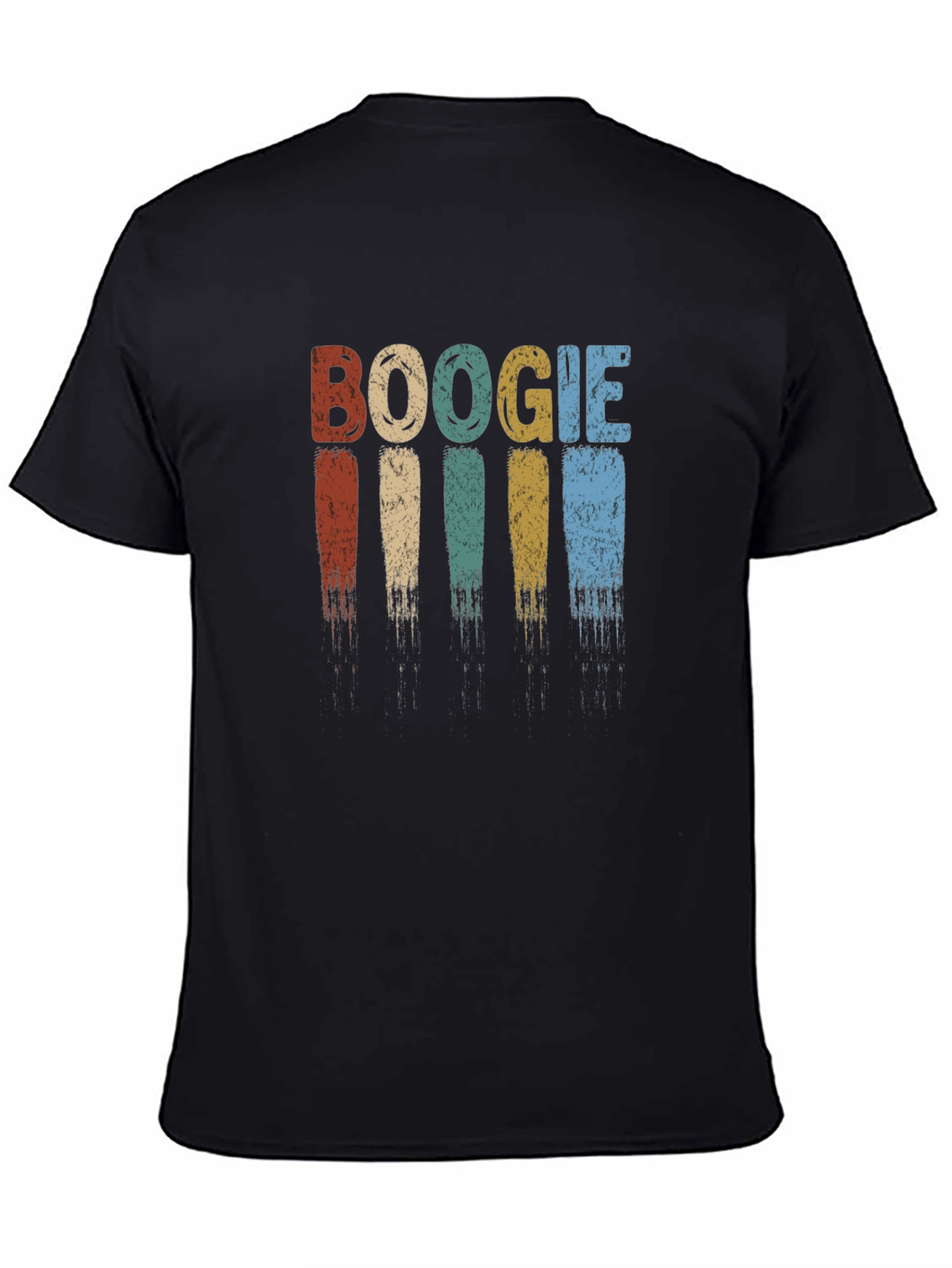 Boogie Retro Style Graphic Tee - Black