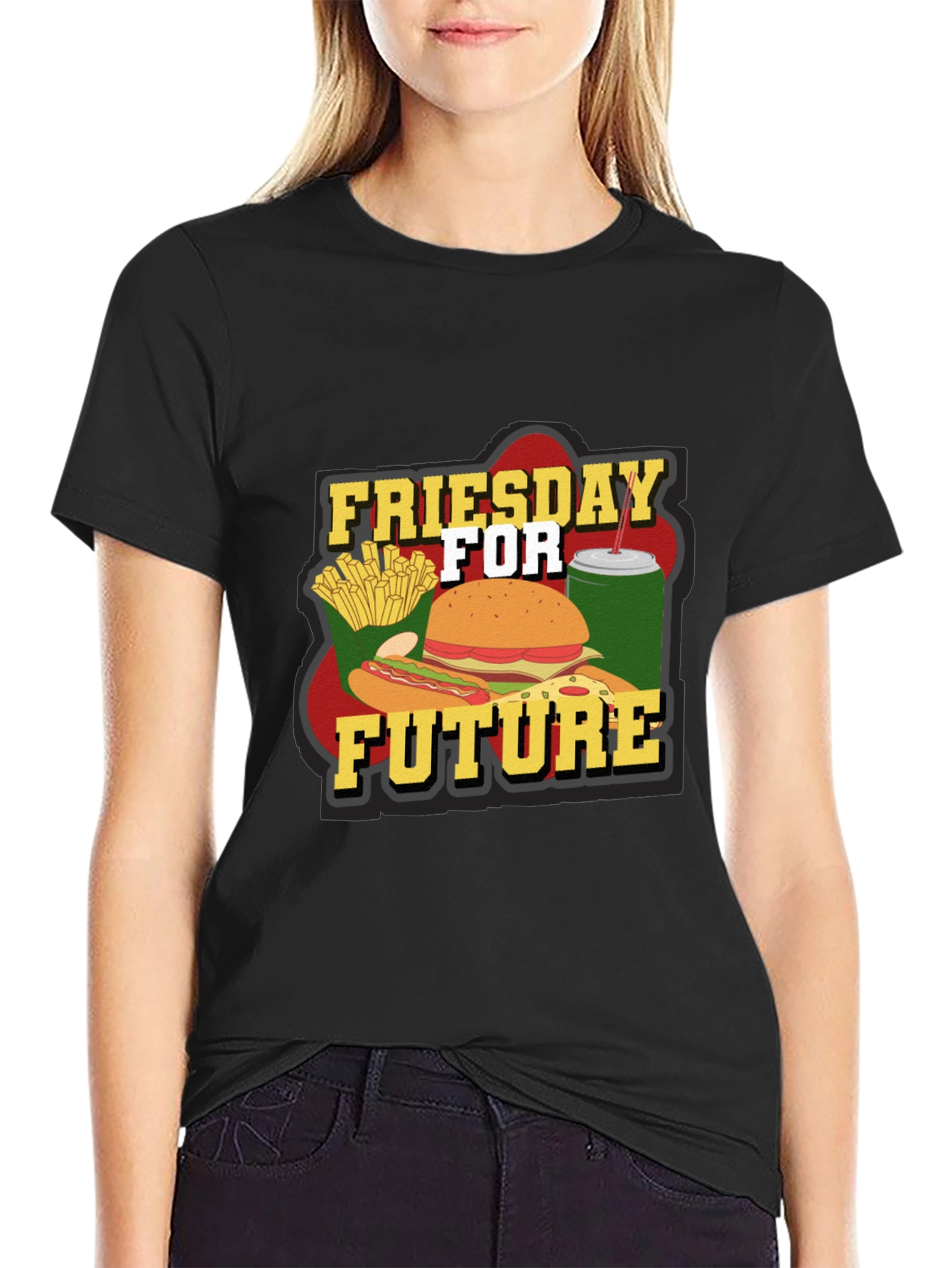 Friesday for Future T-Shirt Funny Fast Food Tee