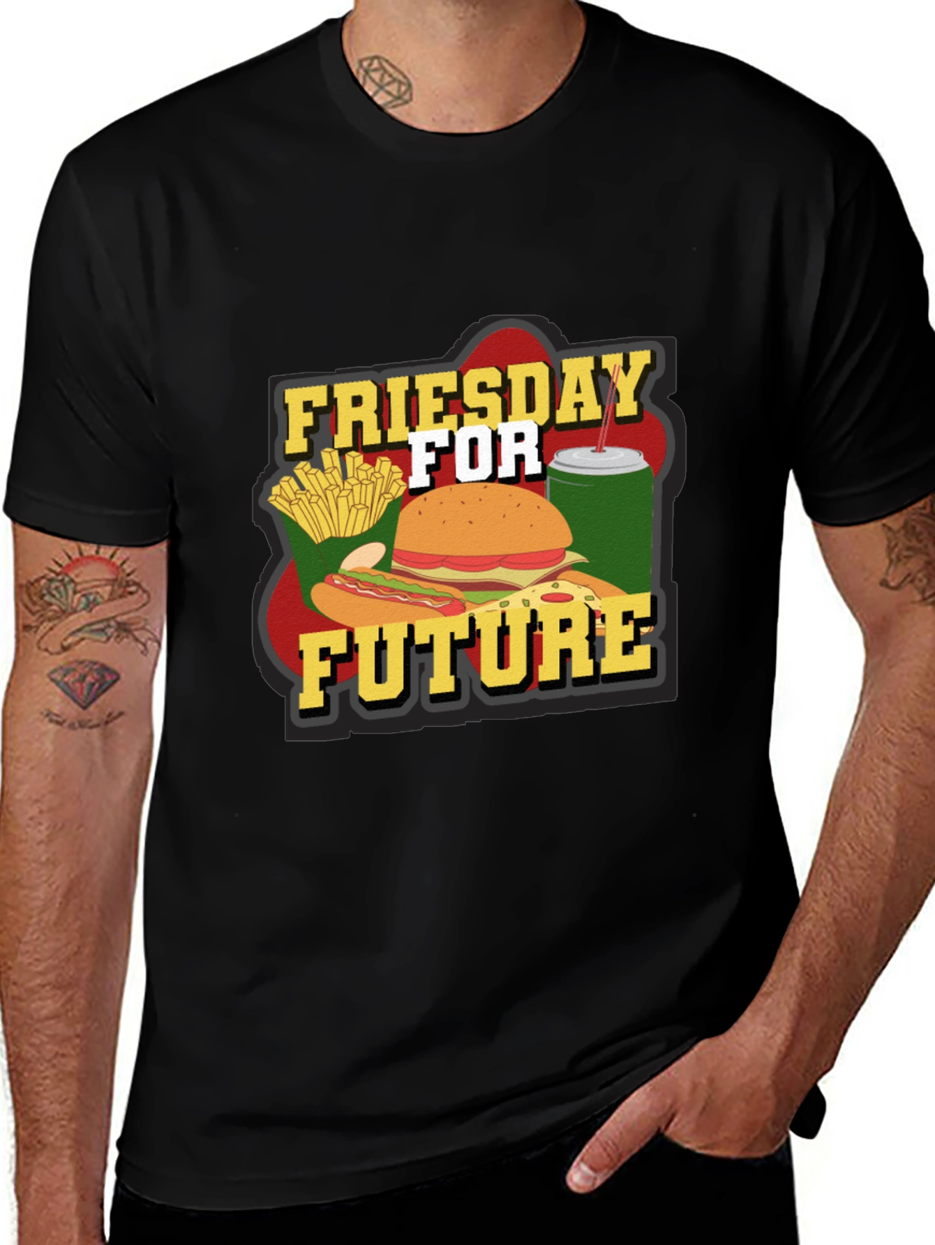 Friesday for Future T-Shirt Funny Fast Food Tee