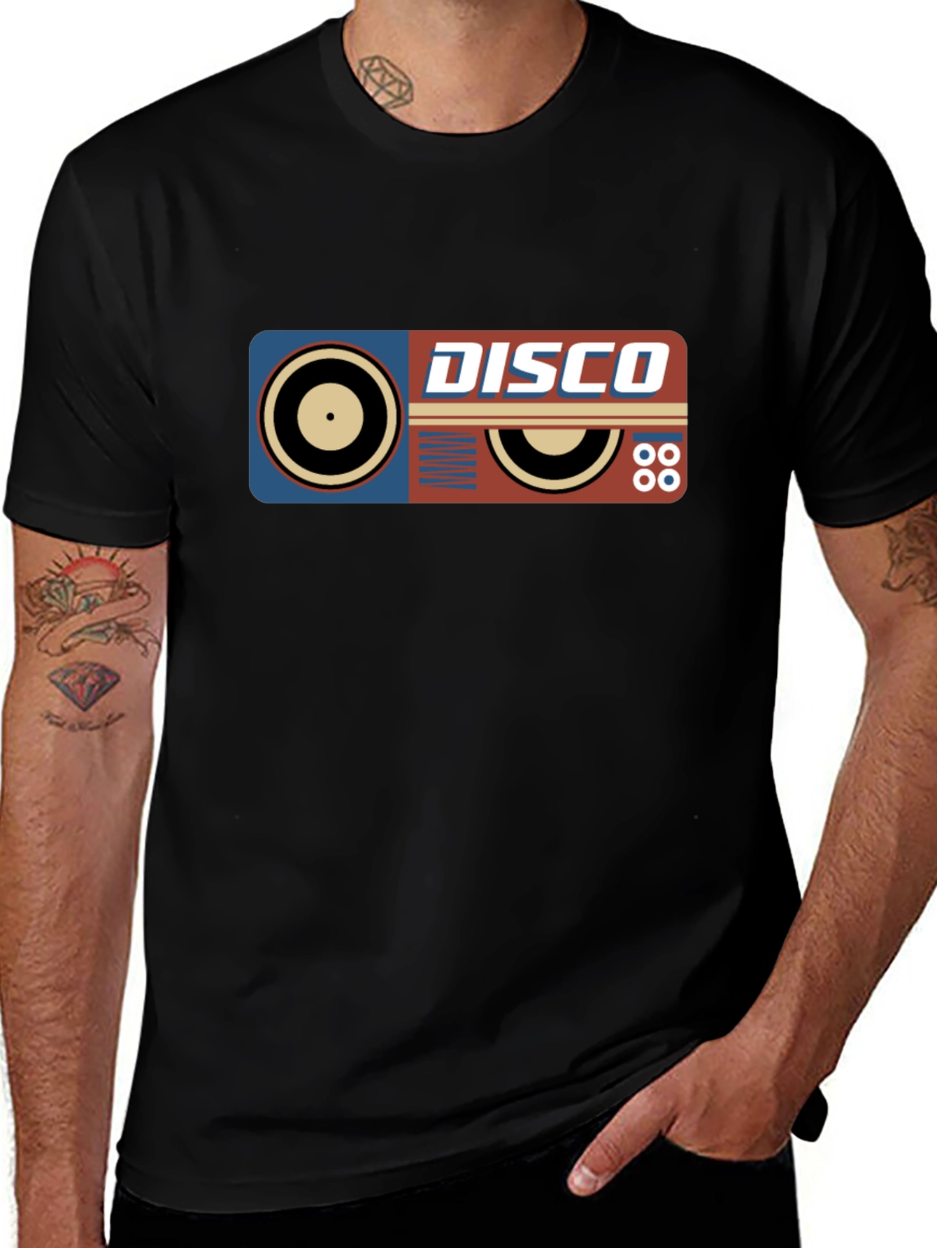 Retro Disco Record Graphic T-Shirt