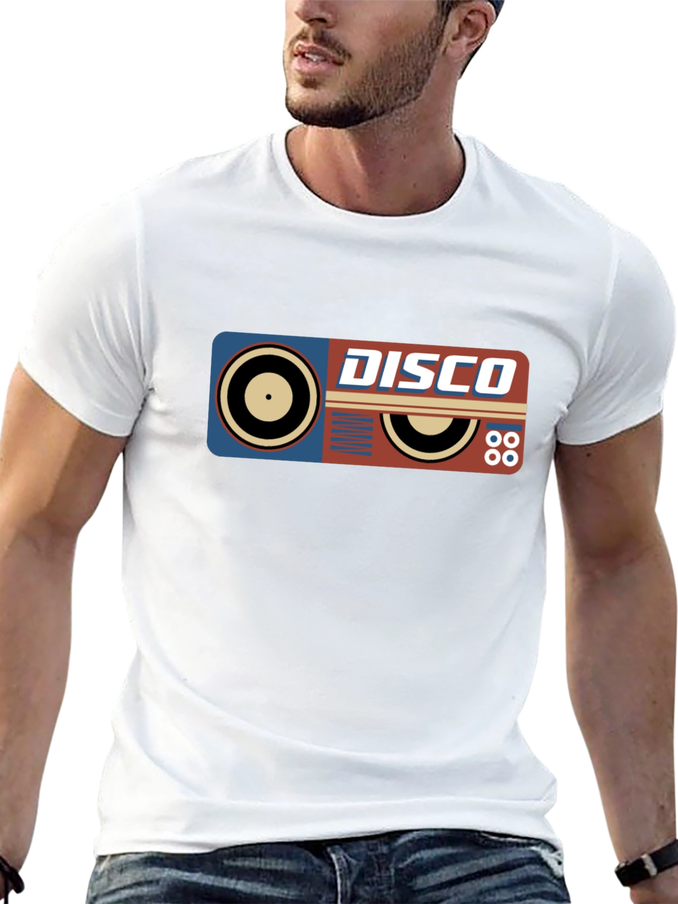 Retro Disco Record Graphic T-Shirt