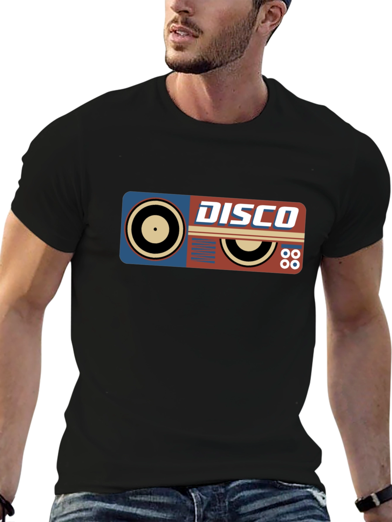 Retro Disco Record Graphic T-Shirt