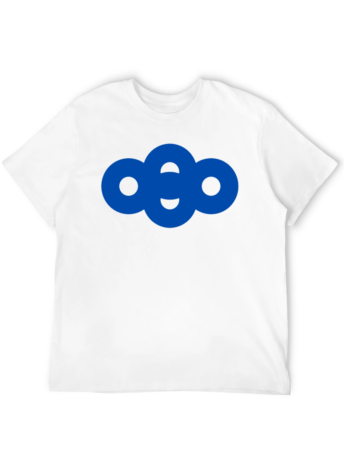 Modern Blue Circle Graphic Black T-Shirt
