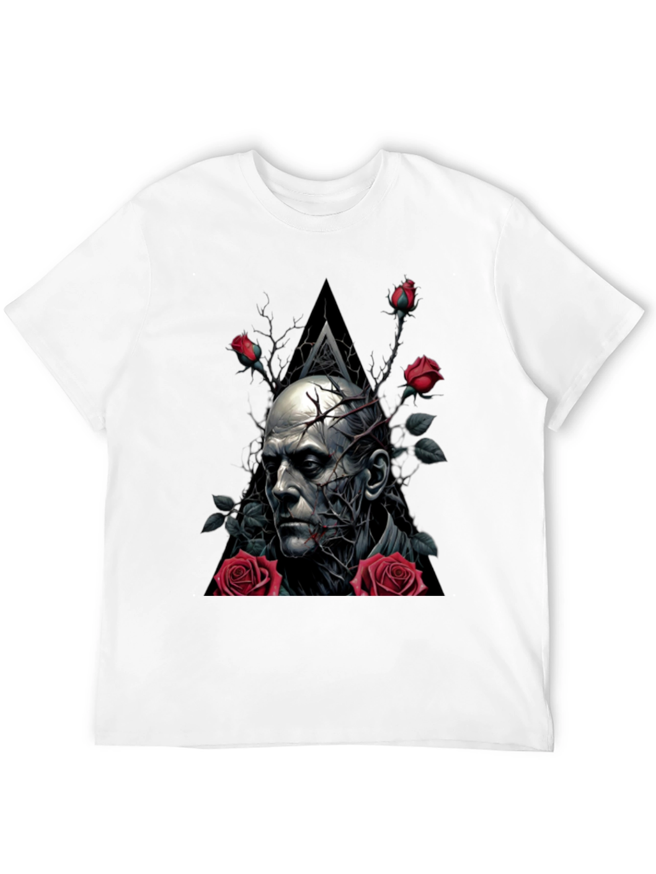 Gothic Horror T-Shirt: Man Roses Triangle