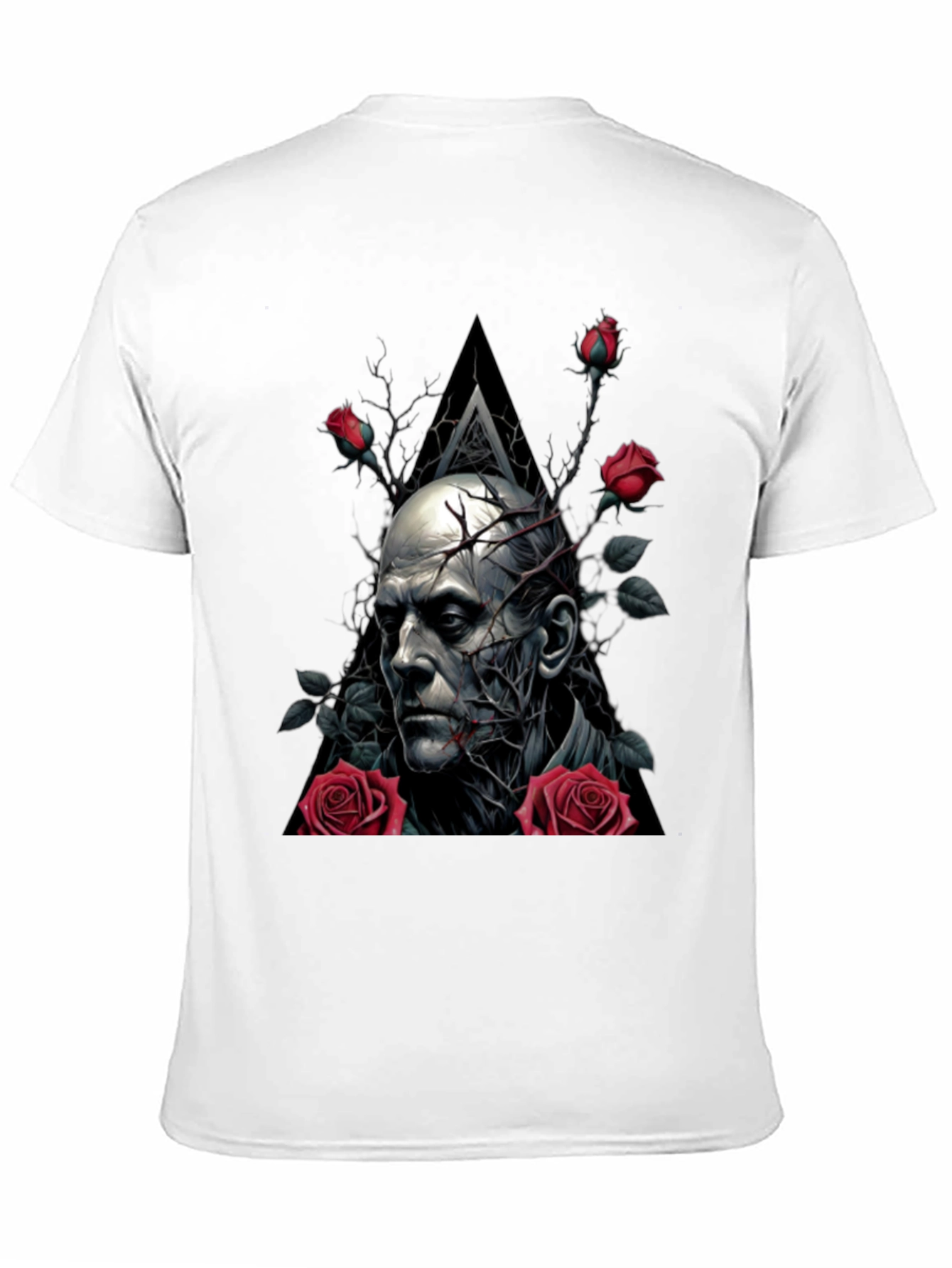 Gothic Horror T-Shirt: Man Roses Triangle