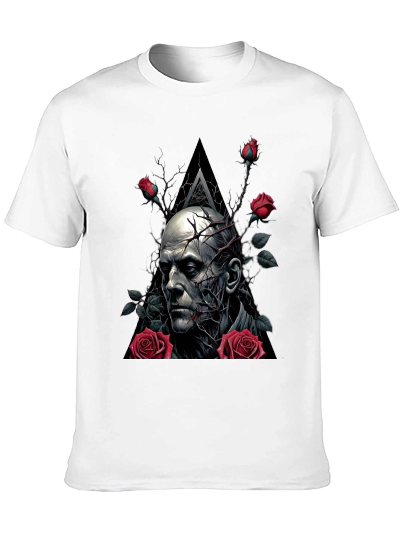Gothic Horror T-Shirt: Man Roses Triangle