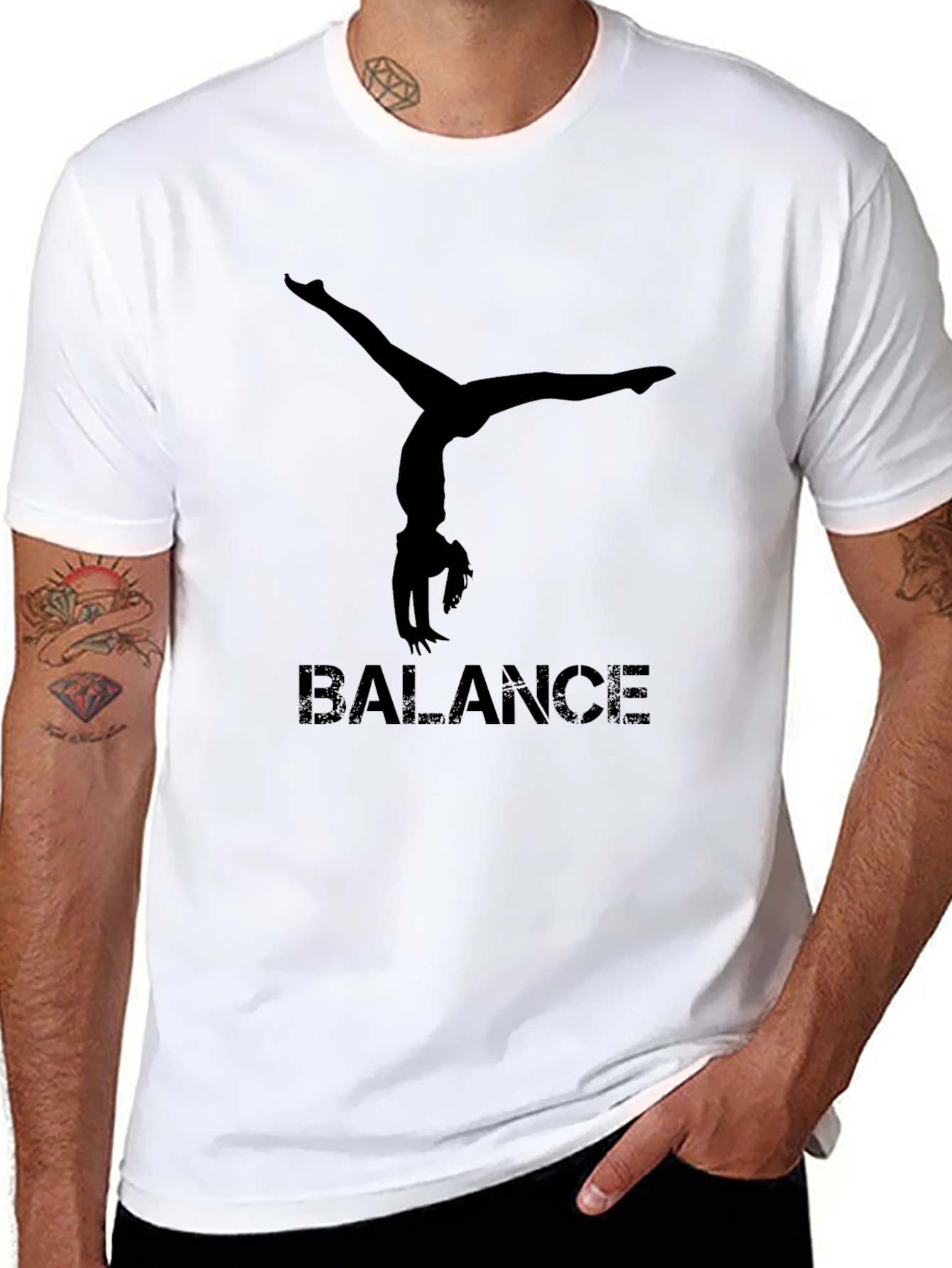 Balance Gymnast Black T-Shirt