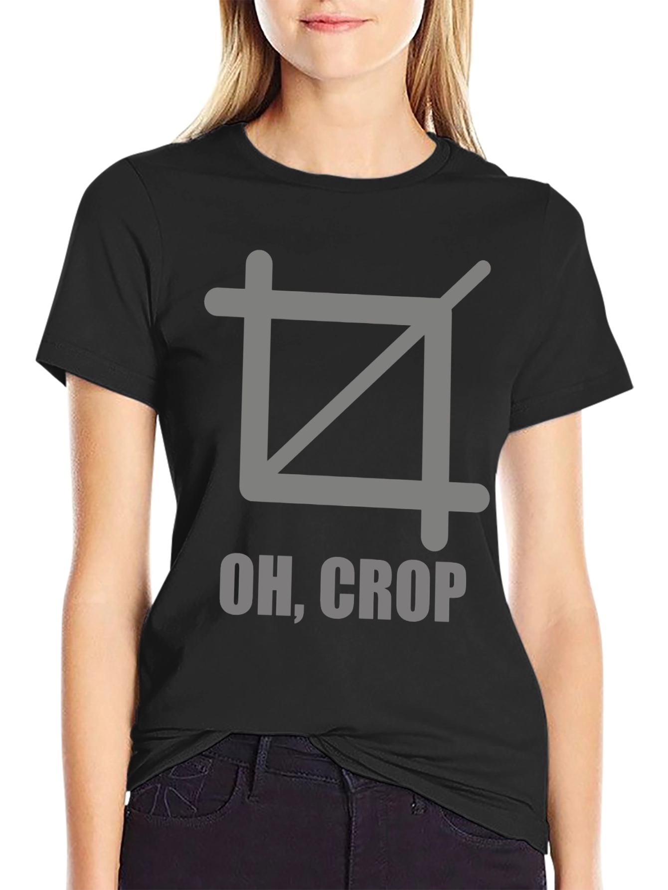 Oh Crop T-Shirt - Funny Photography Graphic Tee