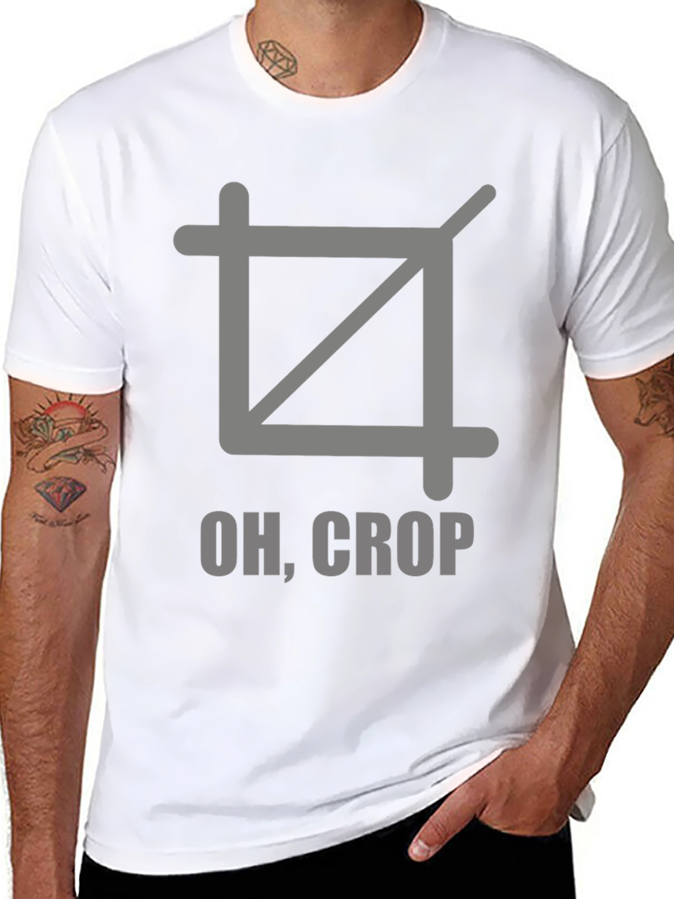 Oh Crop T-Shirt - Funny Photography Graphic Tee