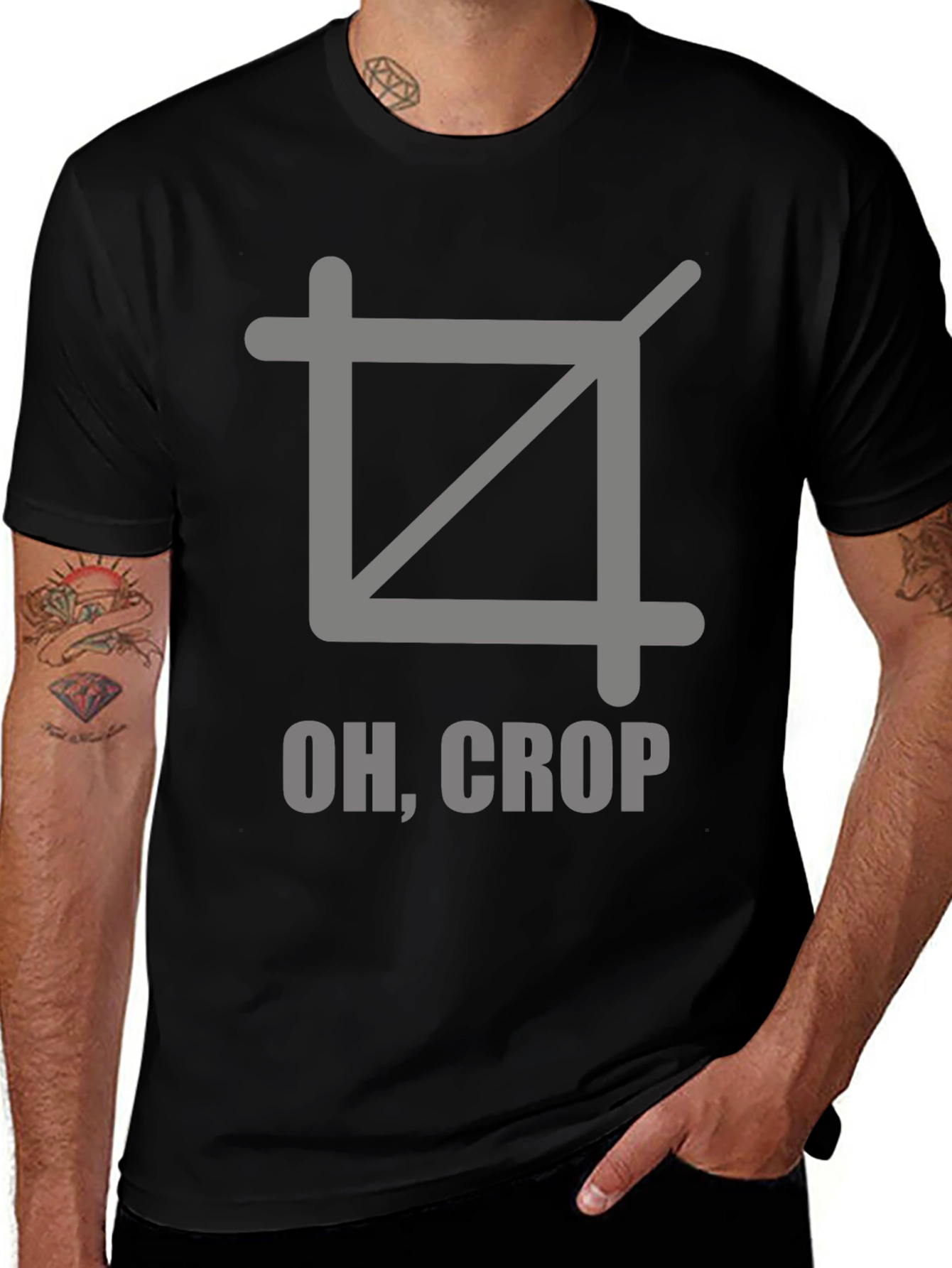 Oh Crop T-Shirt - Funny Photography Graphic Tee