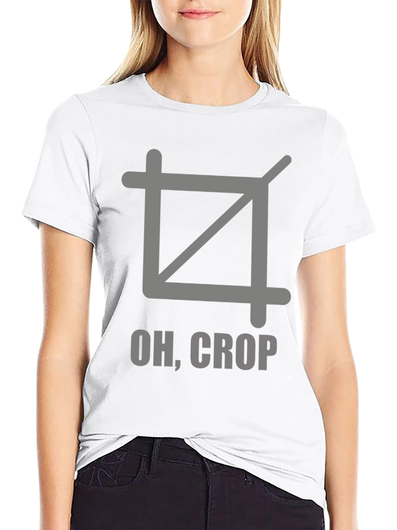 Oh Crop T-Shirt - Funny Photography Graphic Tee