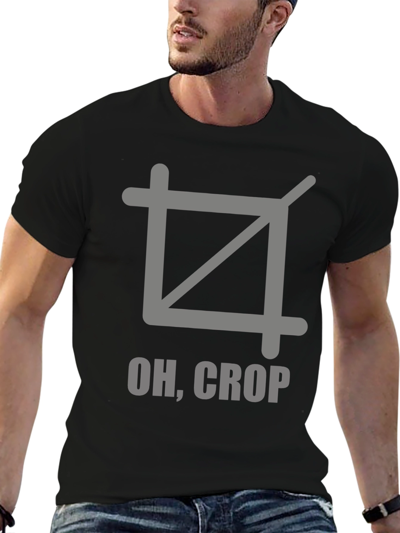 Oh Crop T-Shirt - Funny Photography Graphic Tee
